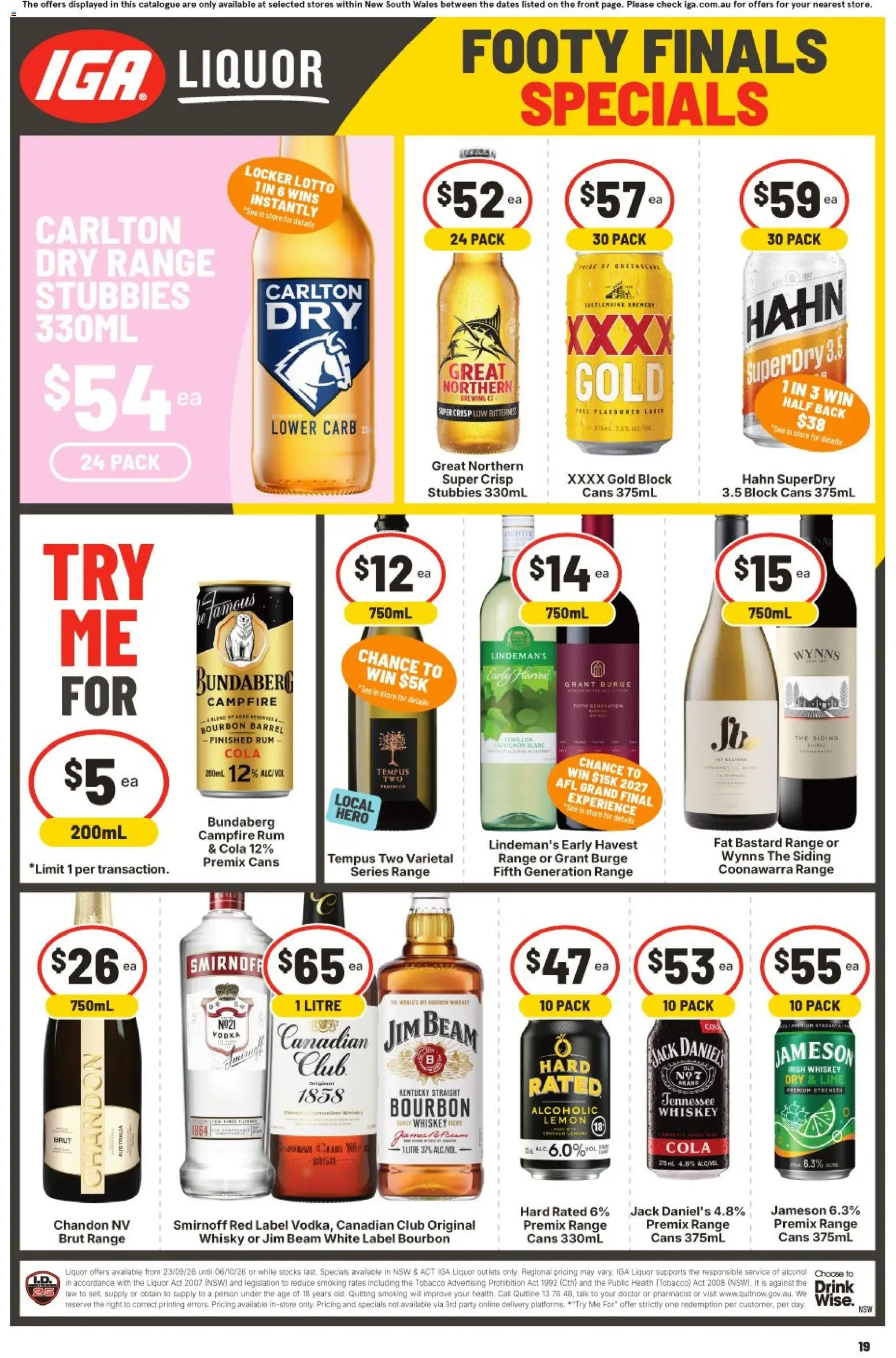 IGA catalogue - valid from 30/09/2026 | Page: 16 | Products: Jim Beam, Alcohol, Rum, Jack Daniel’s