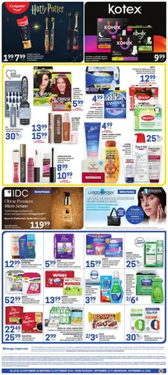 Preview of Uniprix weekly flyer / circulaire from shop Uniprix valid from Sep 10, 2026 | Page: 2 | Products: Diapers, Tampons, Chocolate, Protein