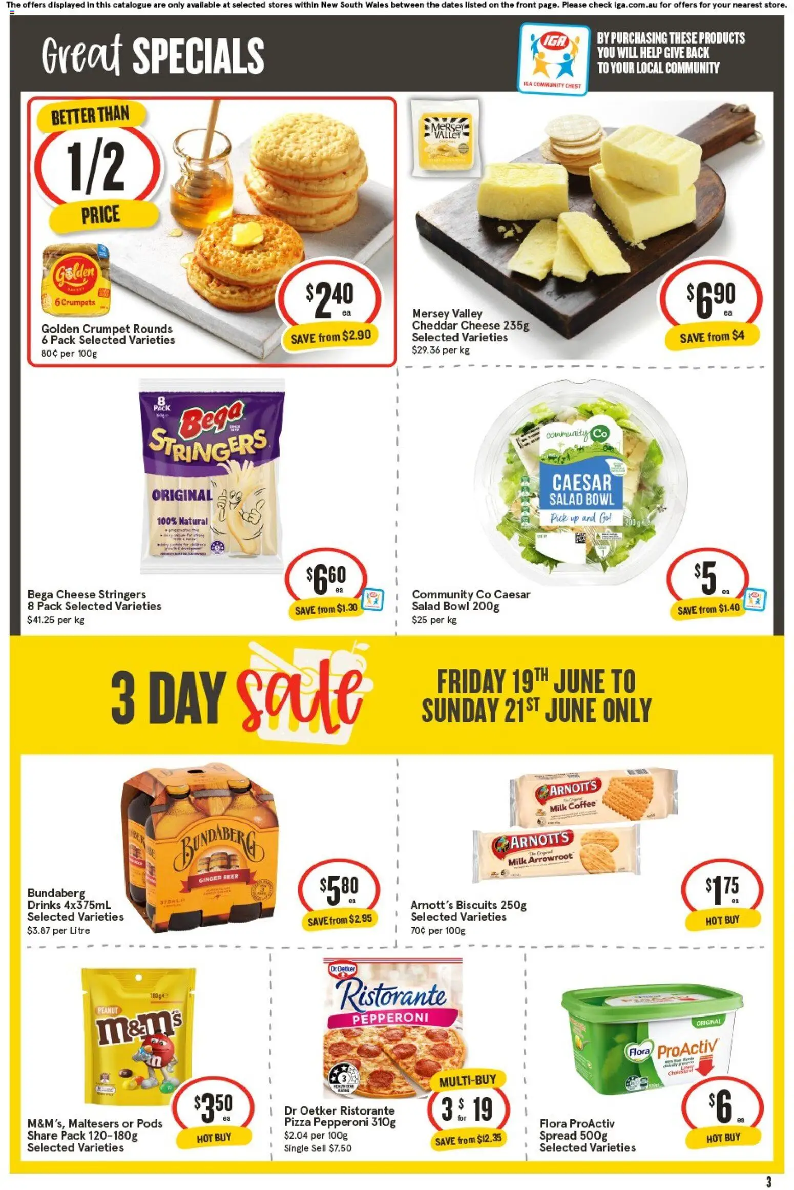 IGA catalogue - valid from 17.06.2026 | Page: 4 | Products: Milk, Cheese, Pizza, Beer