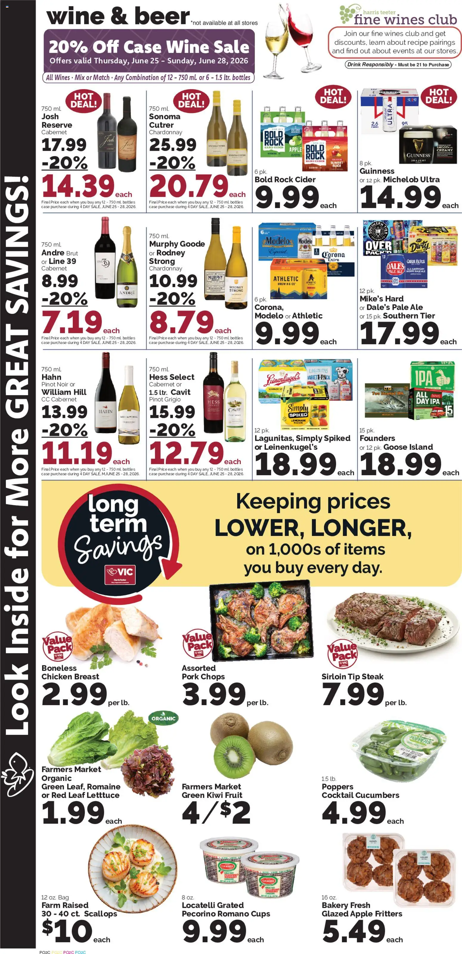 Harris Teeter Weekly Ad - SC - valid from 06/24/2026 | Page: 9 | Products: Cider, Romaine, Wine, Case