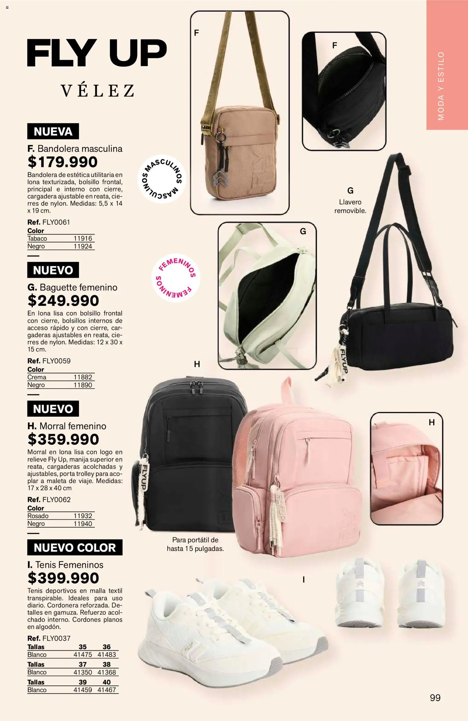 Leonisa revista - valida desde el 15/07/2026 | Página: 99 | Productos: Crema, Tenis, Morral, Cordones