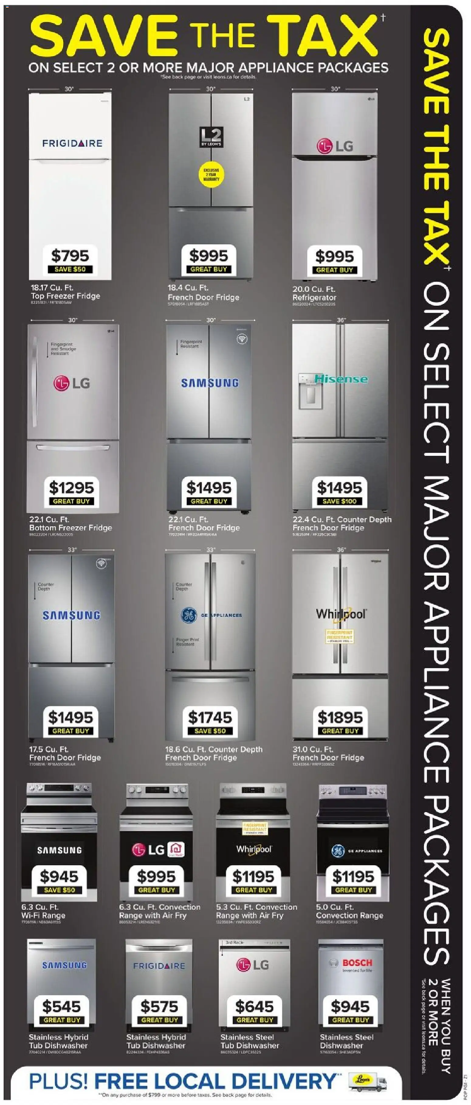 Leon's flyer valid from 07.05.2026 | Page: 5 | Products: Refrigerator, Freezer, Dishwasher