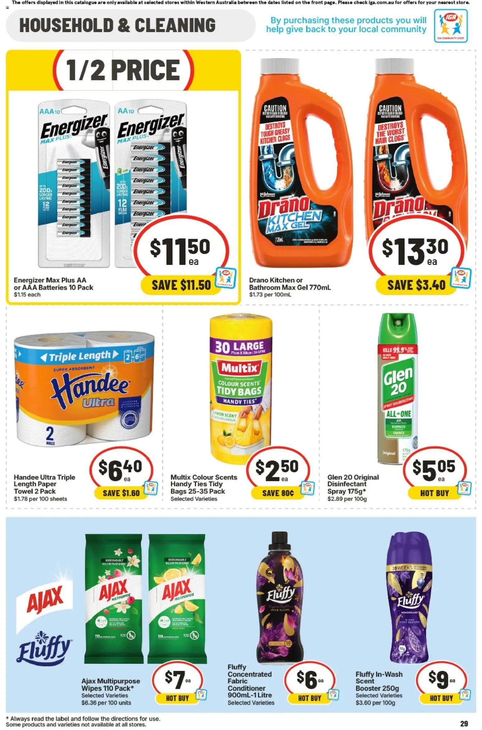IGA catalogue - valid from 12/08/2026 | Page: 30 | Products: Conditioner, Lemon, Multipurpose, Bathroom