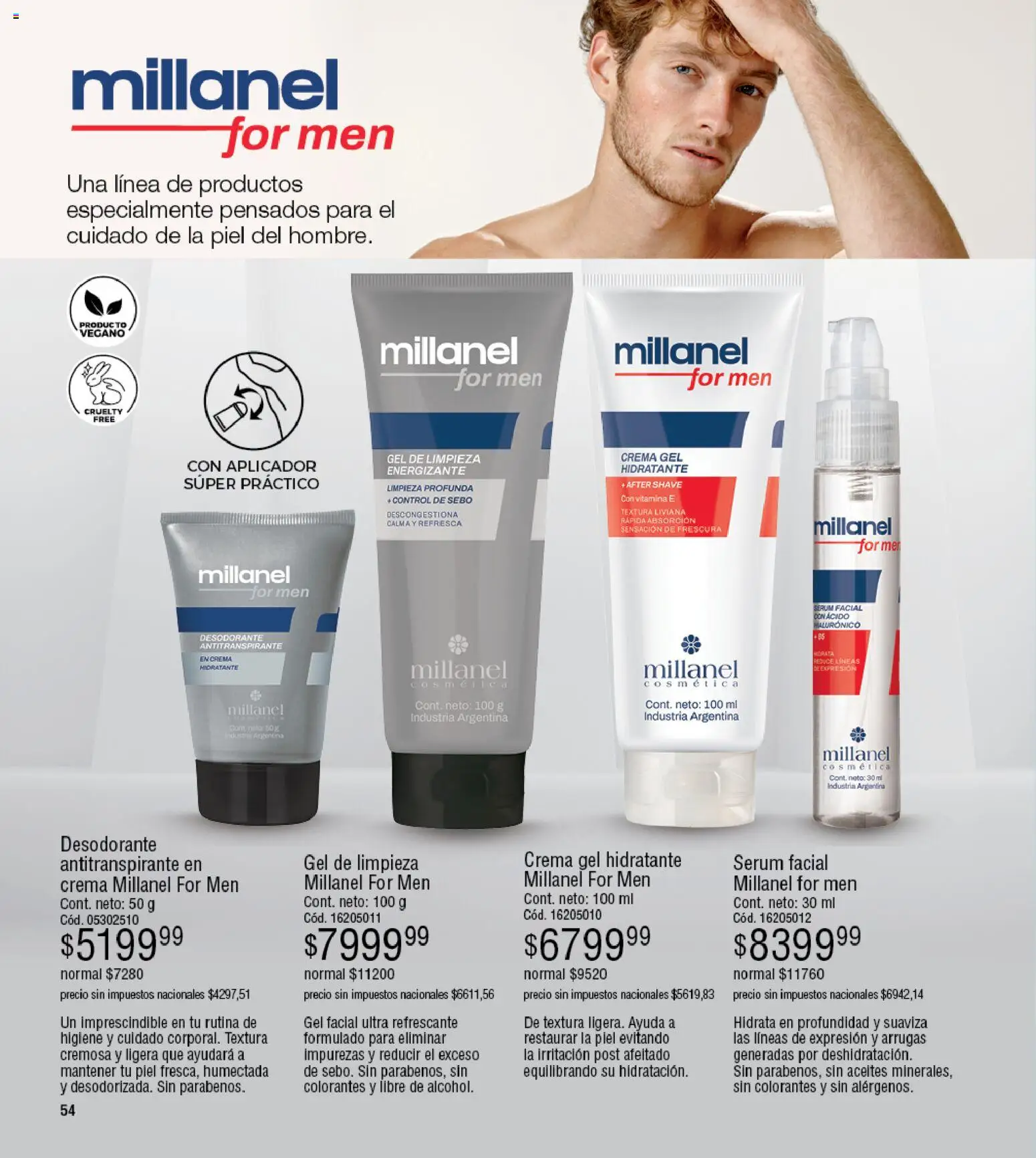 Millanel - Catálogo │ válido desde el 30/03/2026 | Página: 54 | Productos: Serum, Desodorante, Antitranspirante, Crema
