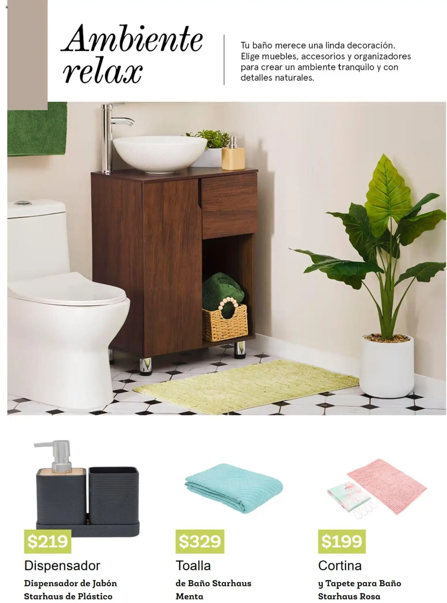 Nuevas ofertas de Coppel válidas en toda la República Mexicana desde el 01.02.2026. ¡Encuentra las mejores ofertas en Coppel catálogo Primavera! | Página: 34 | Productos: Toalla, Baño, Tapete, Jabón