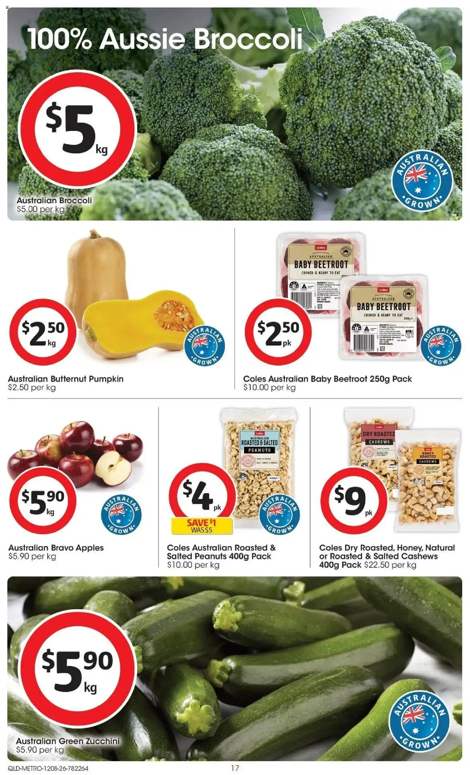﻿Coles catalogue valid from 12/08/2026 > Online Australia | Page: 17 | Products: Apples, Peanuts, Beetroot, Pumpkin