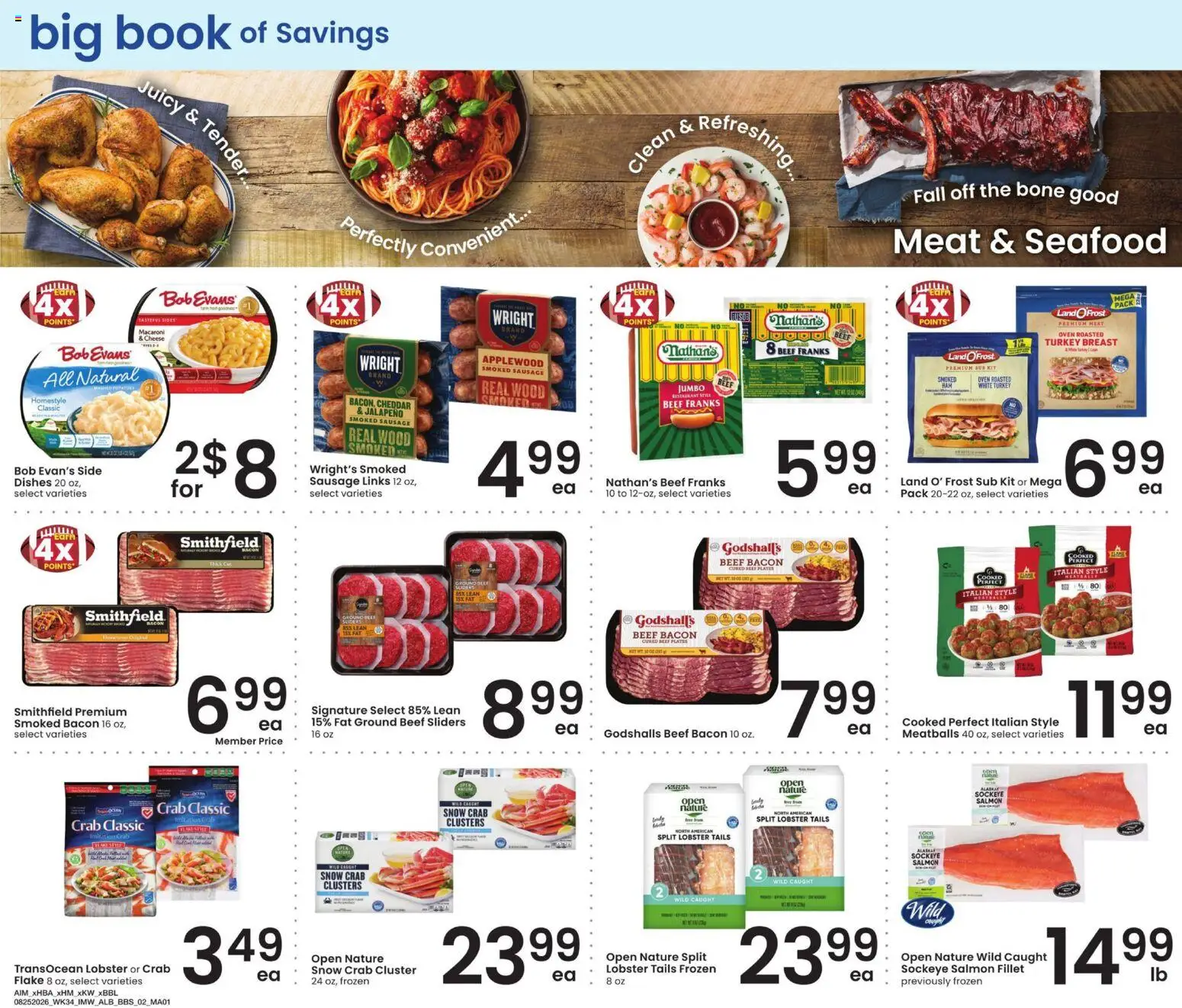 Albertsons Big Book of Savings - valid from 08/25/2026 | Page: 2 | Products: Turkey breast, Bacon, Sausage, Ground beef