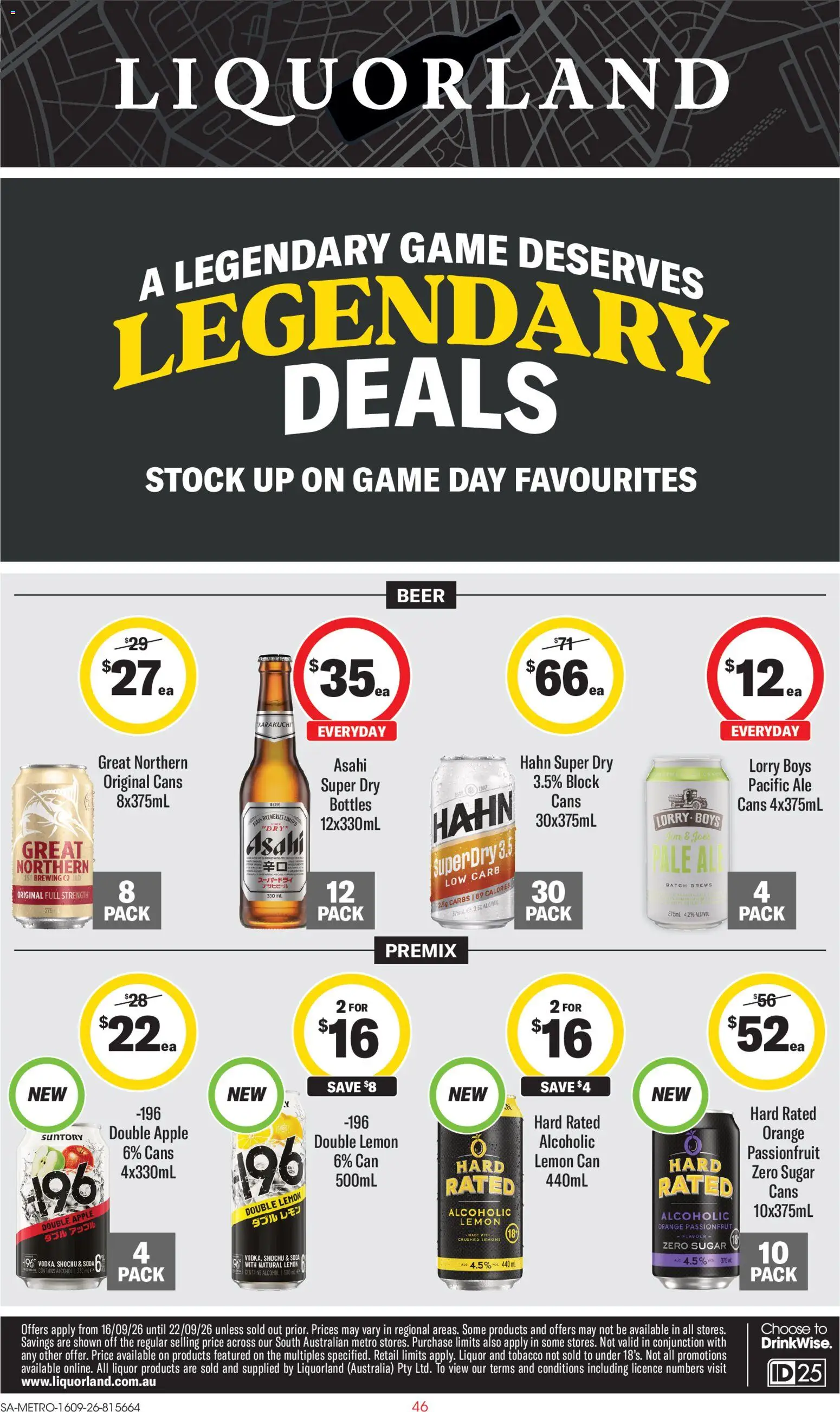 Liquorland catalogue - valid from 16/09/2026 | Page: 1 | Products: Alcohol, Beer, Sugar, Game