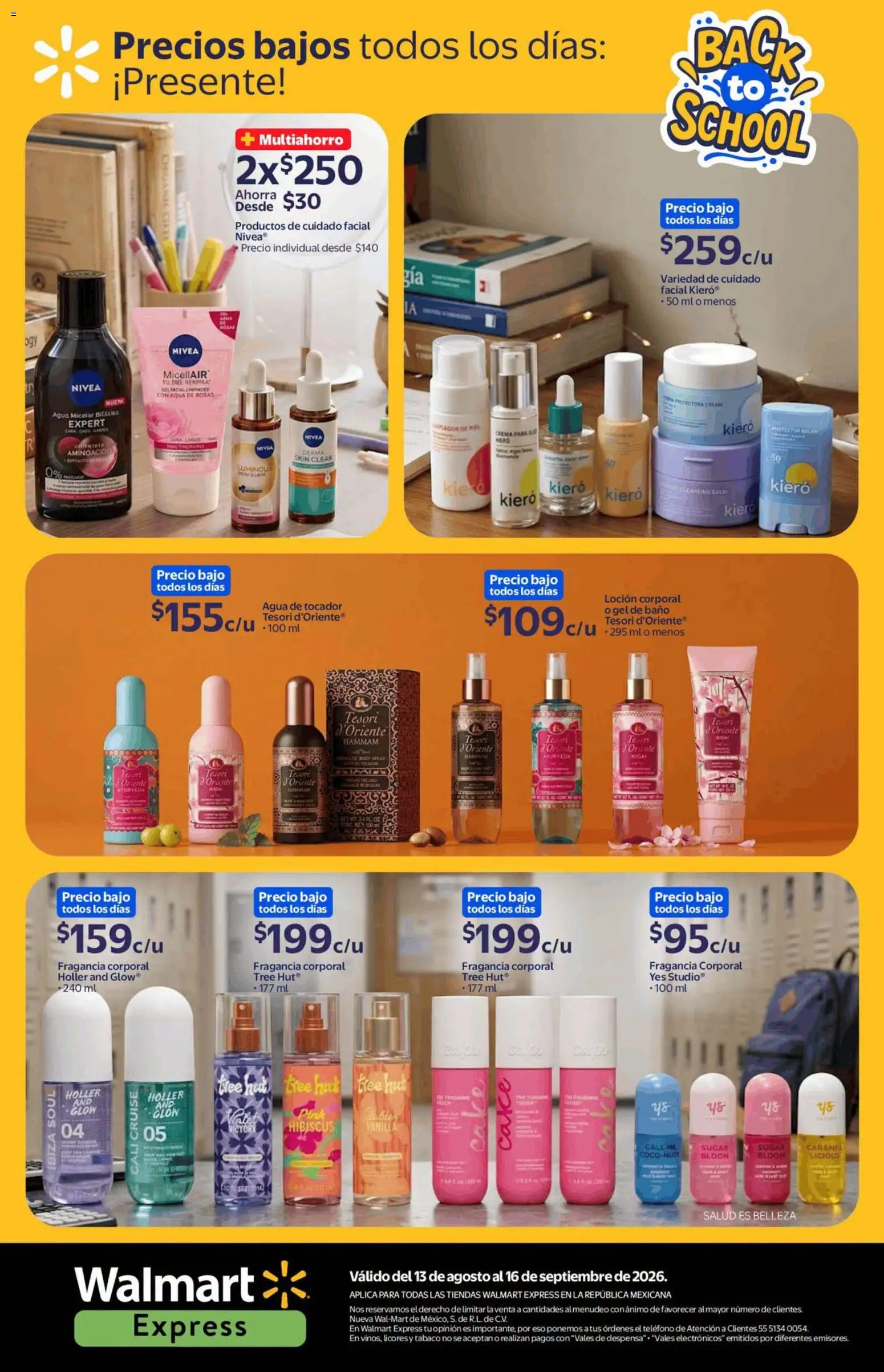 Nuevas ofertas de Walmart Express válidas en toda la República Mexicana desde el 13/08/2026. ¡Encuentra las mejores ofertas en Walmart Express folleto Back to School! | Página: 7 | Productos: Loción, Miel, Fragancia, Teléfono