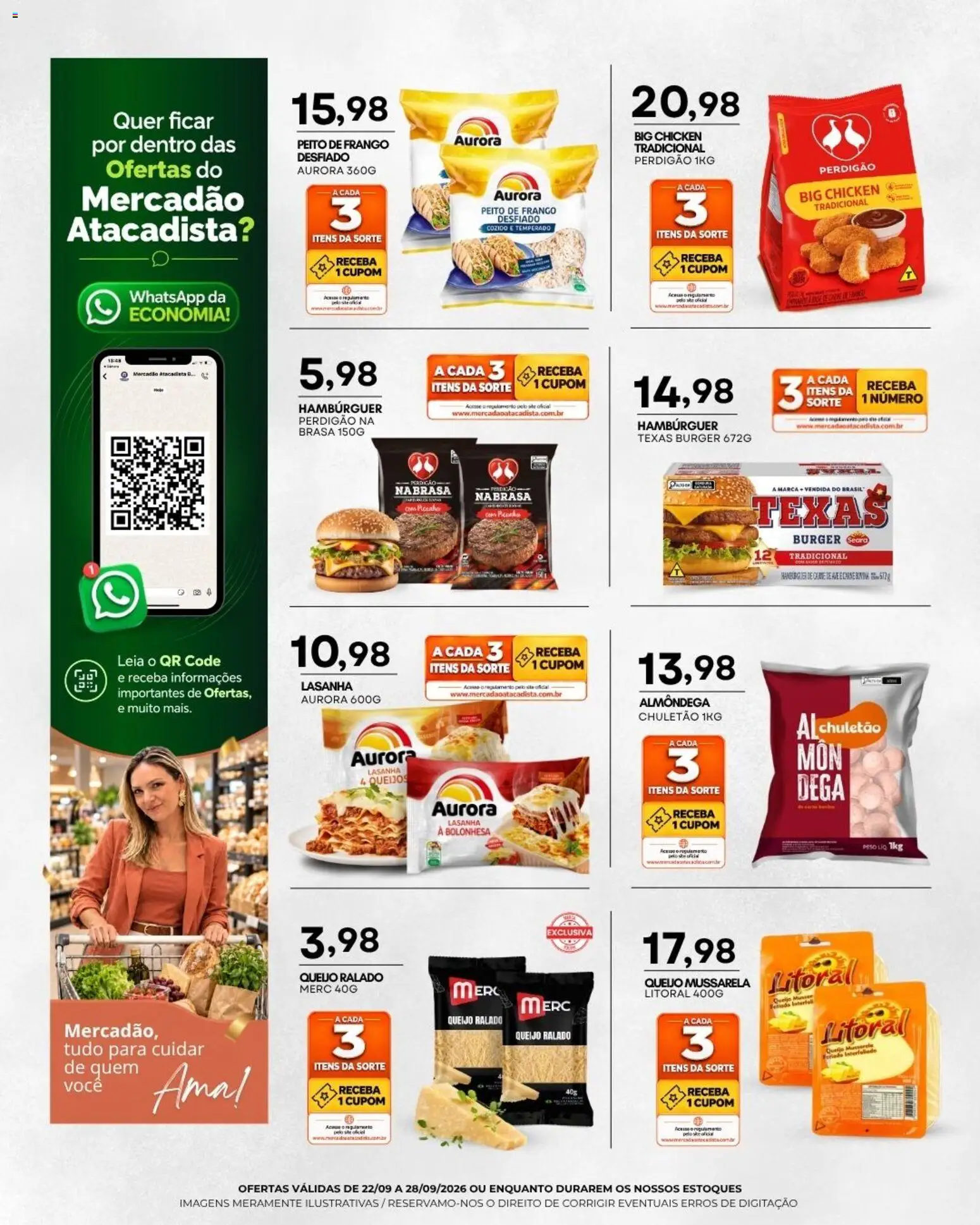 Mercadão Atacadista Folheto - válido de 22/09/2026 | Página: 3 | Produtos: Coxão duro, Paleta suína, Fígado, Peito de frango