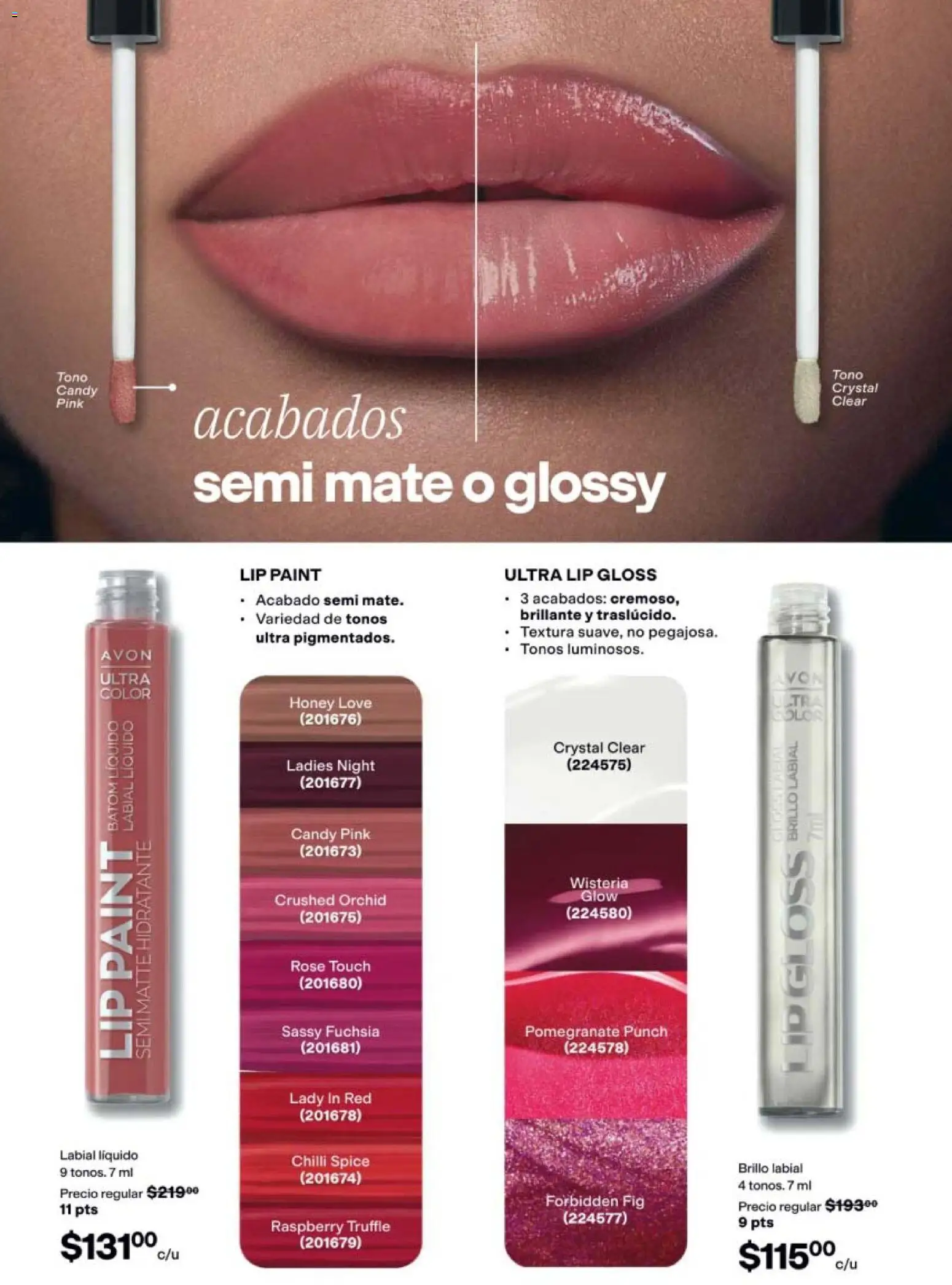 Nuevas ofertas de AVON válidas en toda la República Mexicana desde el 21/08/2026. ¡Encuentra las mejores ofertas en AVON campaña 13 2026! | Página: 27 | Productos: Brillo, Mate