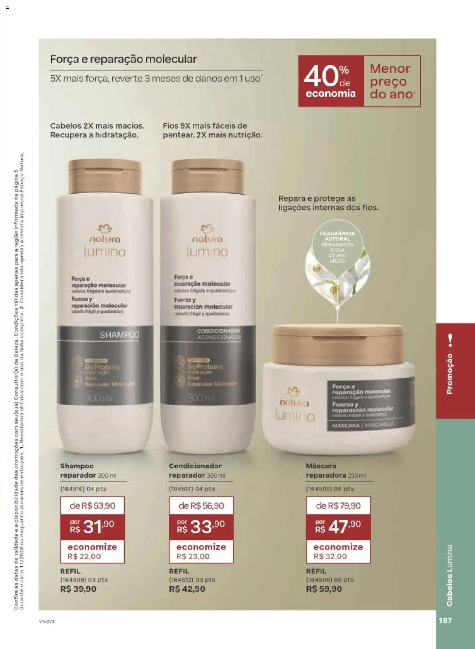 Natura Folheto - válido de 29/06/2026 | Página: 157 | Produtos: Bergamota, Fragrância, Condicionador, Revista