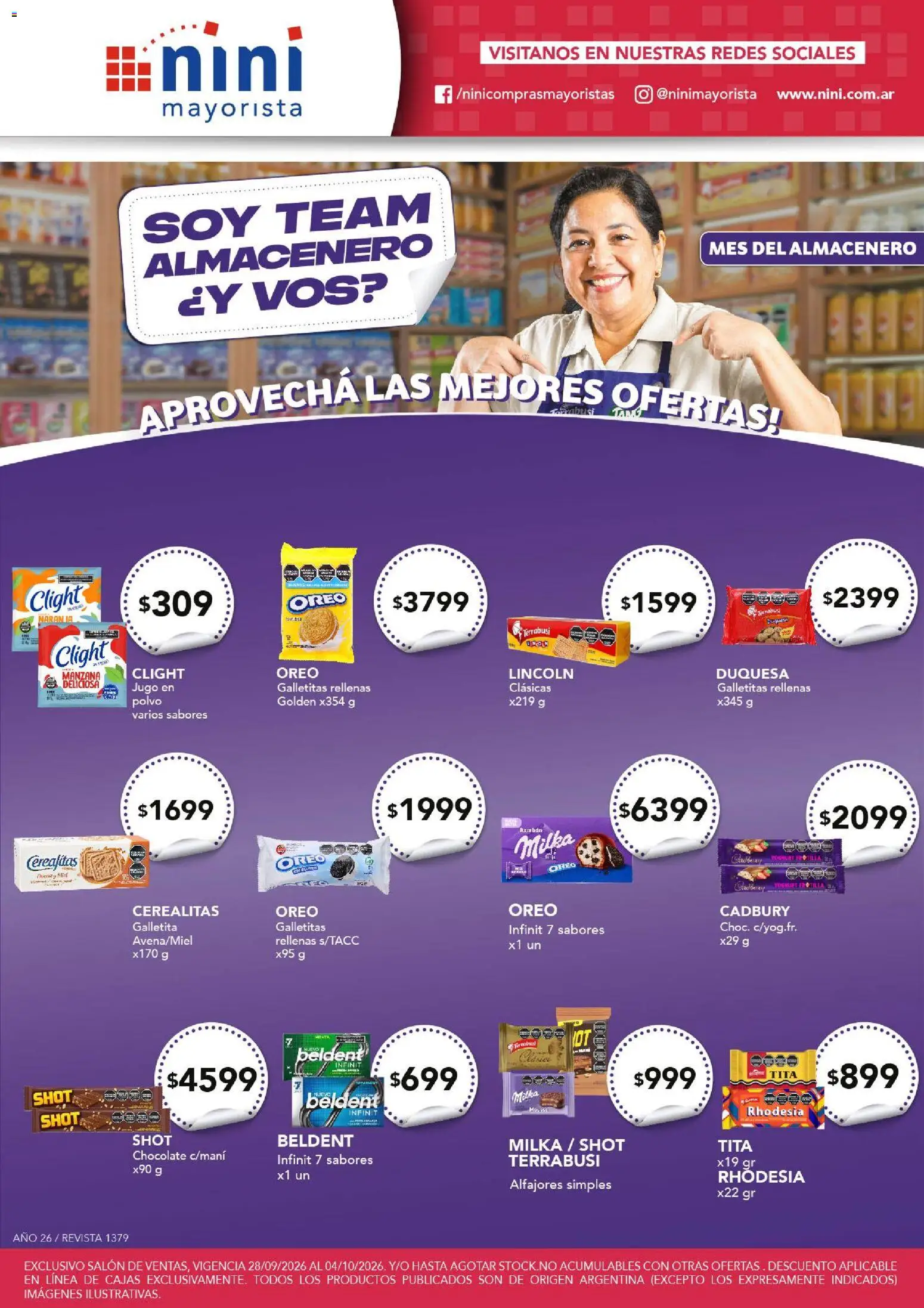 NINI Mayorista catálogo │ válido desde el 28/09/2026 | Página: 40 | Productos: Revista, Polvo, Oreo, Chocolate