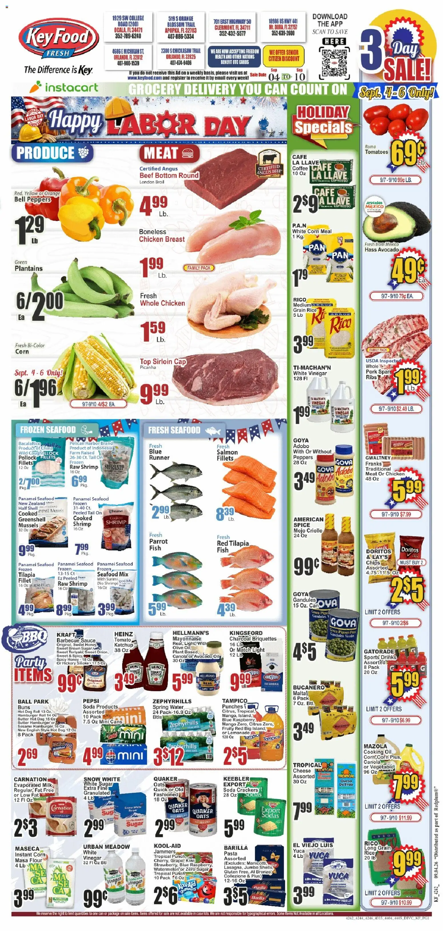 Key Food Weekly Ad - valid from 09/04/2026 | Page: 1 | Products: Shrimp, Kiwi, Avocado, Seafood