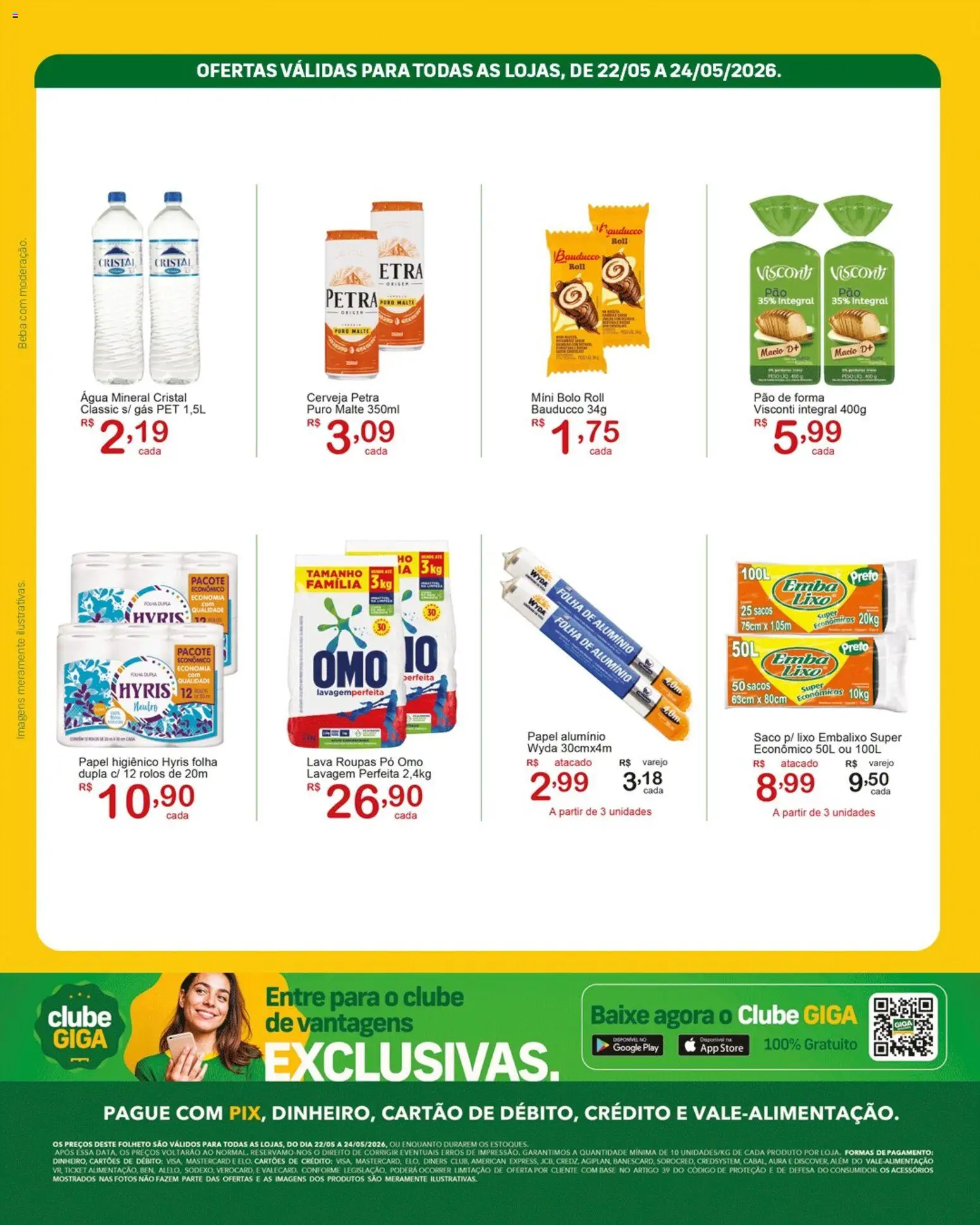 GIGA Atacado Folheto - válido de 22.05.2026 | Página: 3 | Produtos: Cerveja, Base, Bolo, Pão de forma