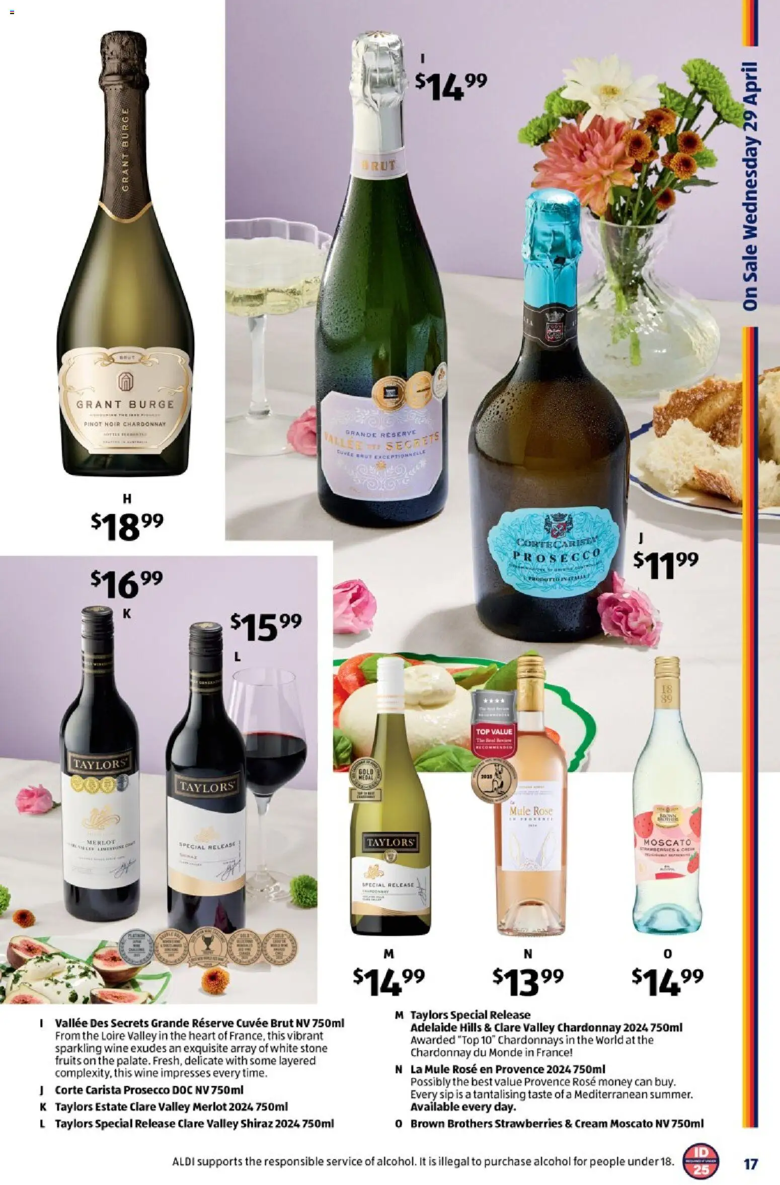 Aldi catalogue - valid from 29.04.2026 | Page: 17 | Products: Wine, Strawberries, Cream, Fruits