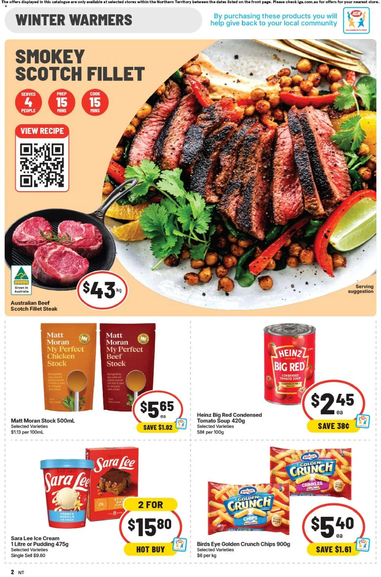 IGA catalogue - valid from 05/08/2026 | Page: 2 | Products: Chicken, Cream, Steak, Scotch