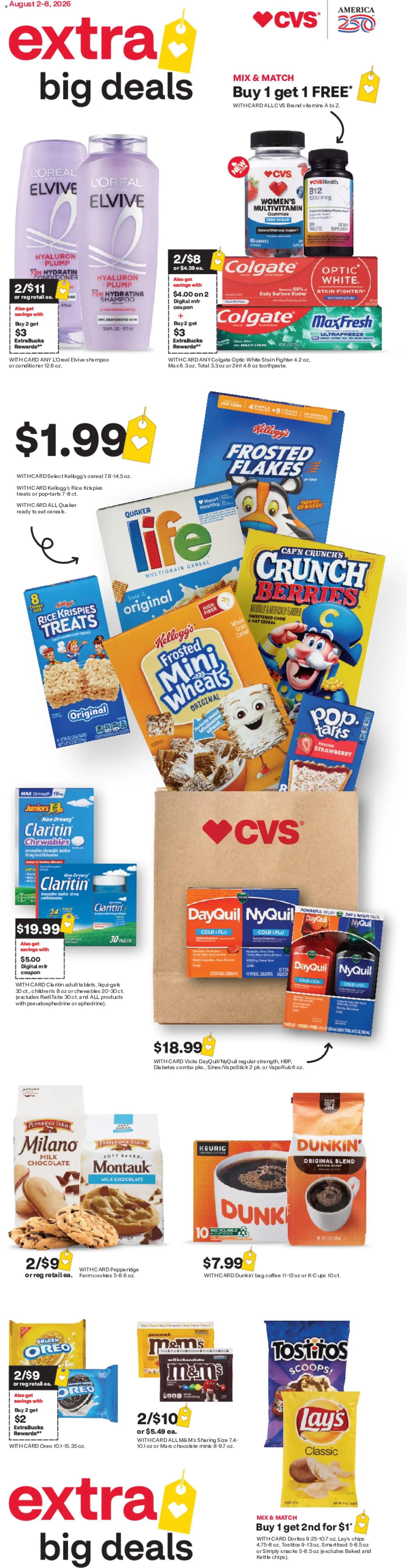 CVS Pharmacy Weekly Ad - valid from 08/02/2026 | Page: 1 | Products: Oreo, Sugar, Snacks, Bag