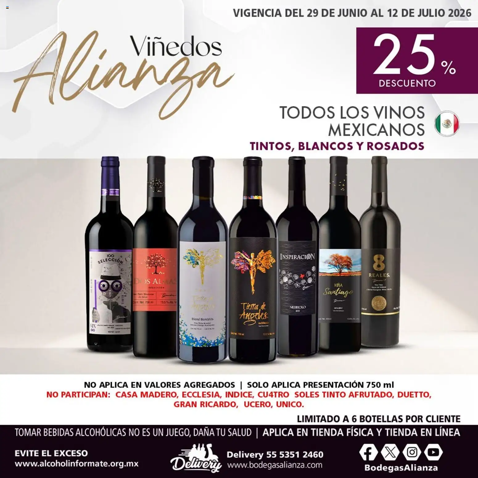 Nuevas ofertas de Bodegas Alianza válidas en toda la República Mexicana desde el 29/06/2026. ¡Encuentra las mejores ofertas en Bodegas Alianza catálogo Viñedos Alianza! | Página: 2