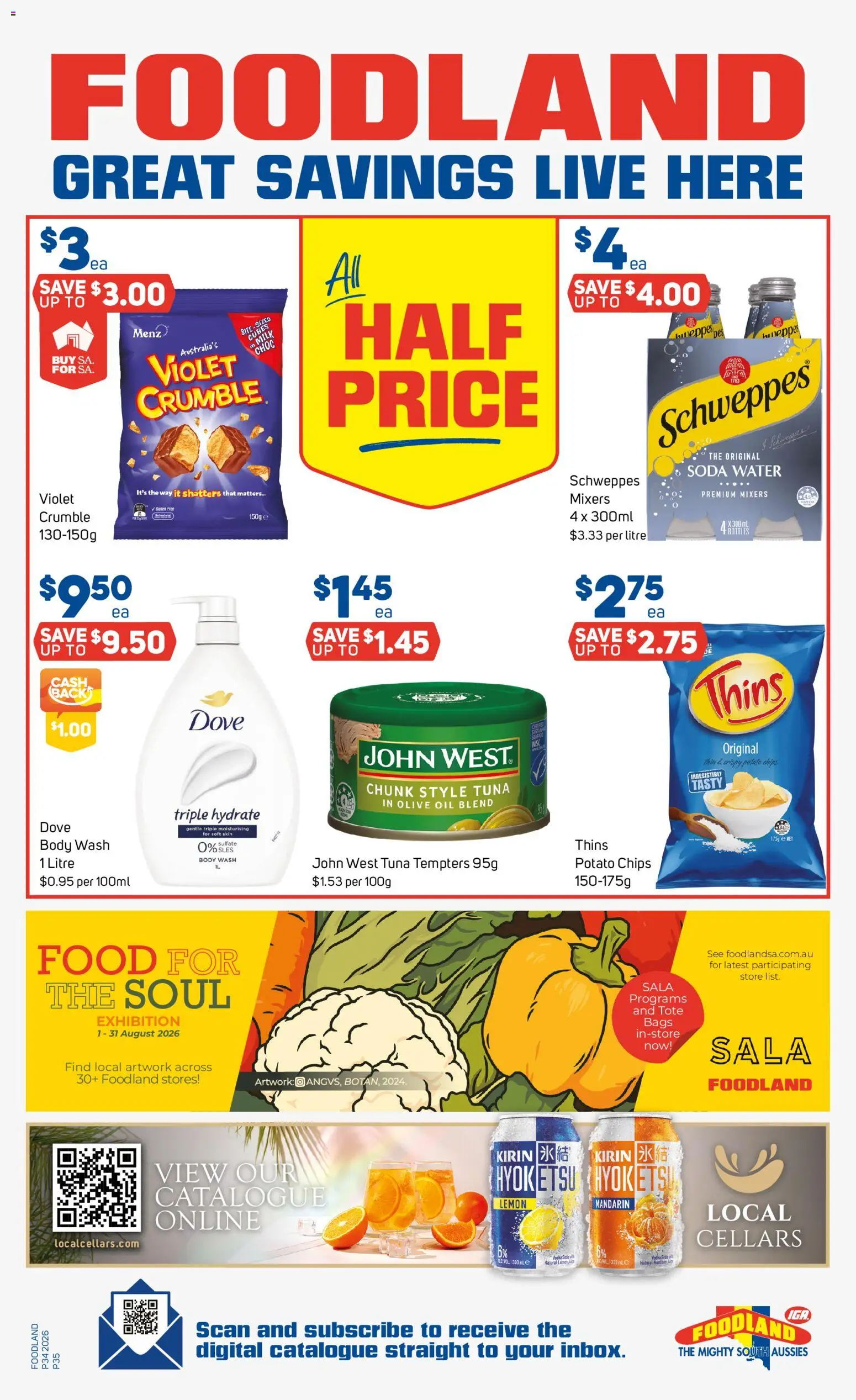 Foodland catalogue - valid from 19/08/2026 | Page: 35 | Products: Chips, Olive oil, Water, Digital