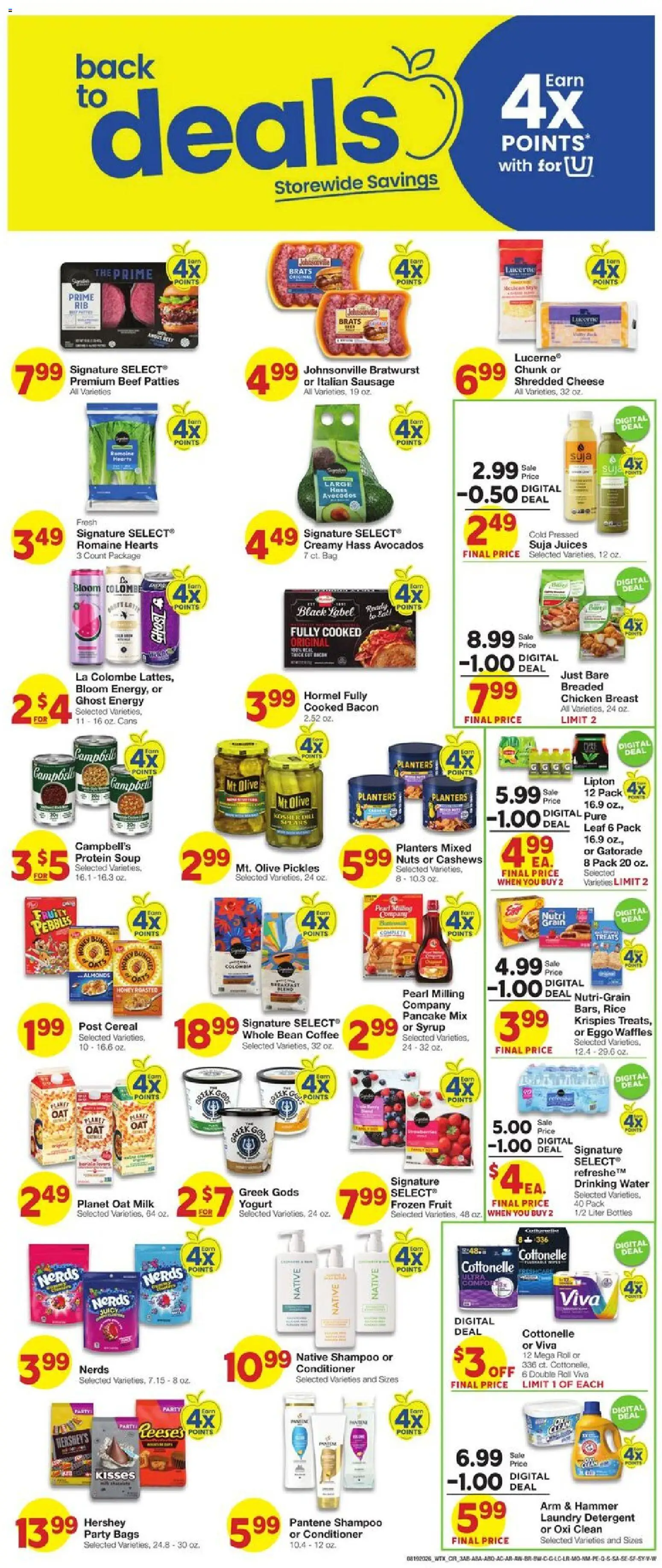 United Supermarkets Weekly Ad - valid from 08/19/2026 | Page: 3 | Products: Milk, Cheese, Coffee, Cereal