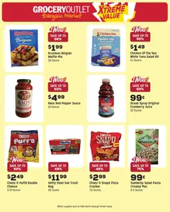 Preview of Grocery Outlet weekly ads valid from 13.05.2026 | Page: 9 | Products: Cheese, Pizza, Juice, Pasta