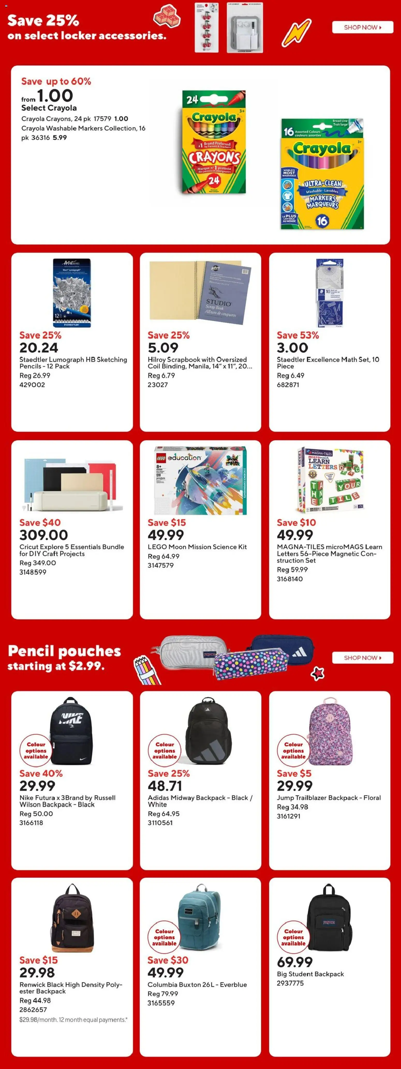 Staples flyer valid from Aug 28, 2026 | Page: 4 | Products: Backpack, LEGO