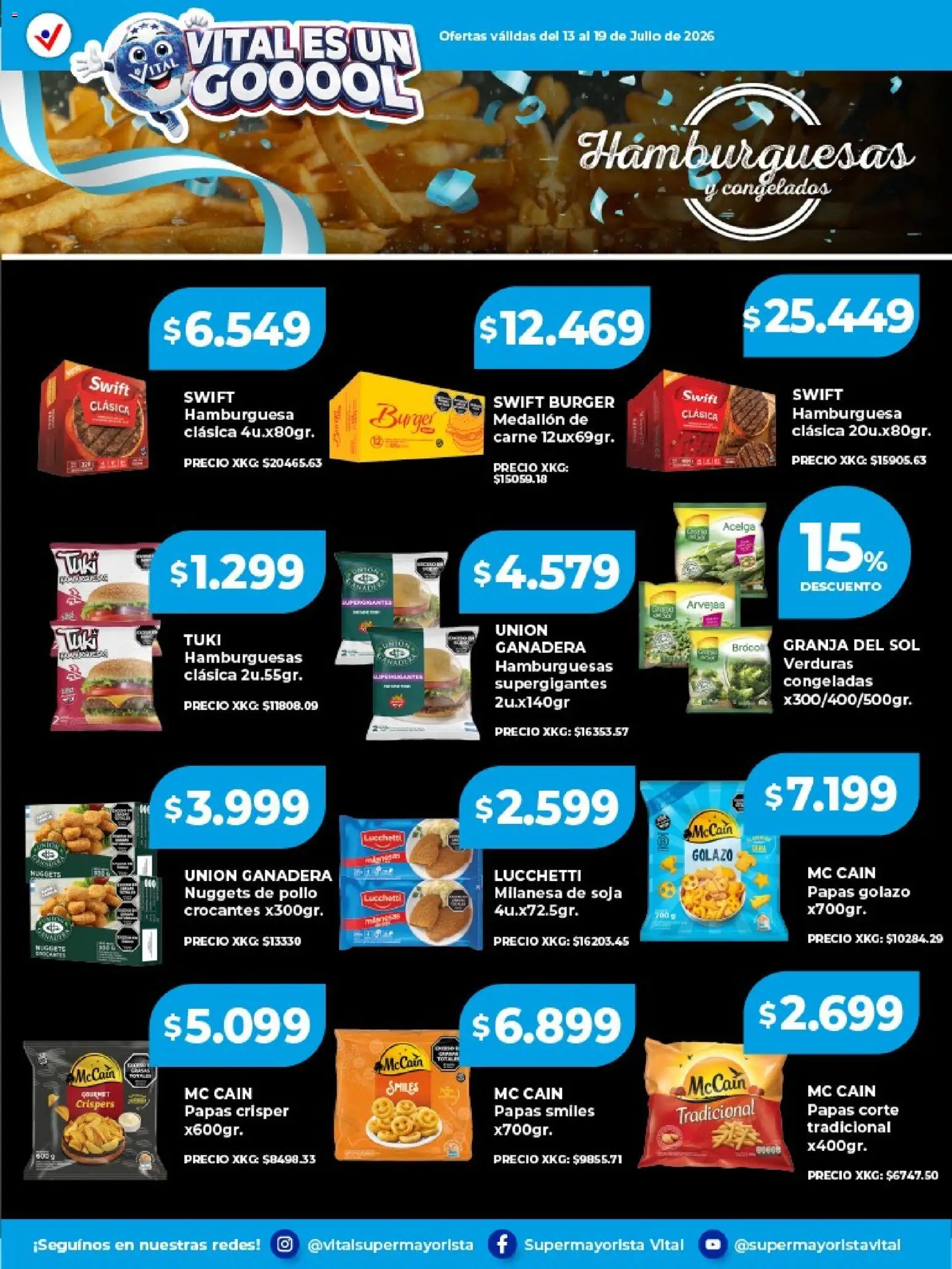 Vital - Especial de frescos │ válido desde el 13/07/2026 | Página: 7 | Productos: Pollo, Acelga, Milanesa, Arvejas