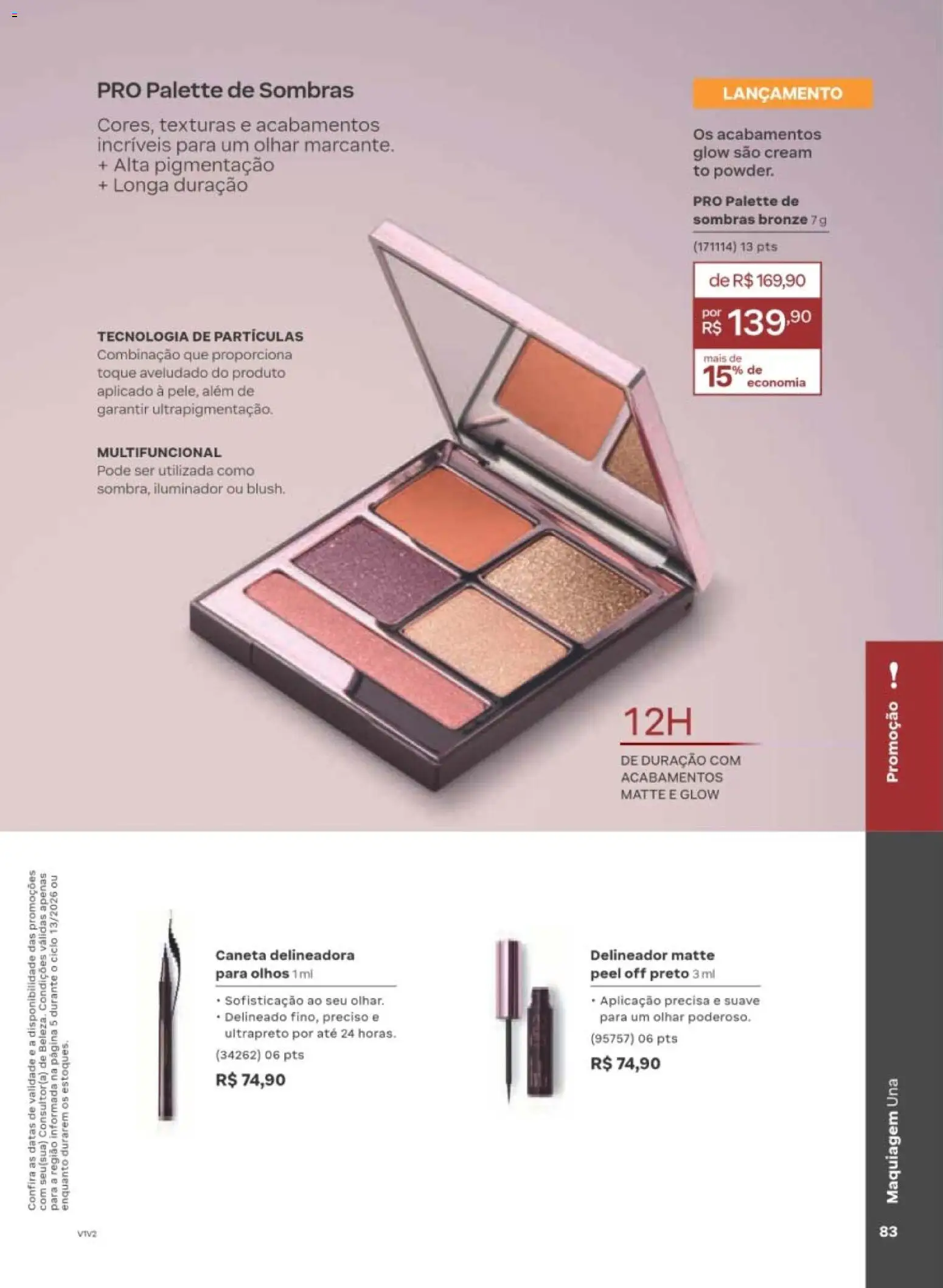 Natura Folheto - válido de 10/08/2026 | Página: 84 | Produtos: Delineador, Multifuncional, Caneta, Iluminador