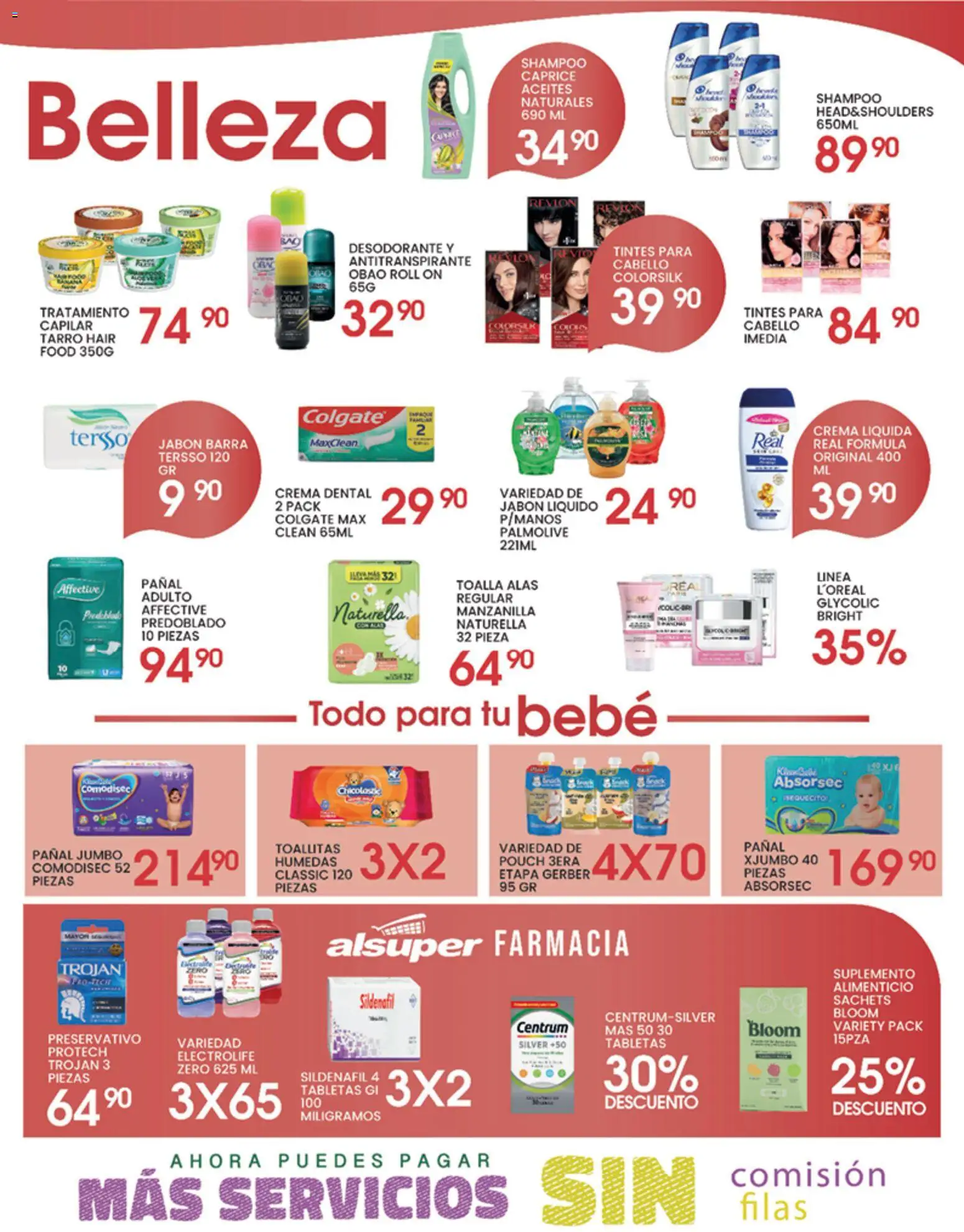 Nuevas ofertas de Alsuper válidas en toda la República Mexicana desde el 22.05.2026. ¡Encuentra las mejores ofertas en Alsuper folleto! | Página: 4 | Productos: Antitranspirante, Jabón líquido, Barra, Jabón