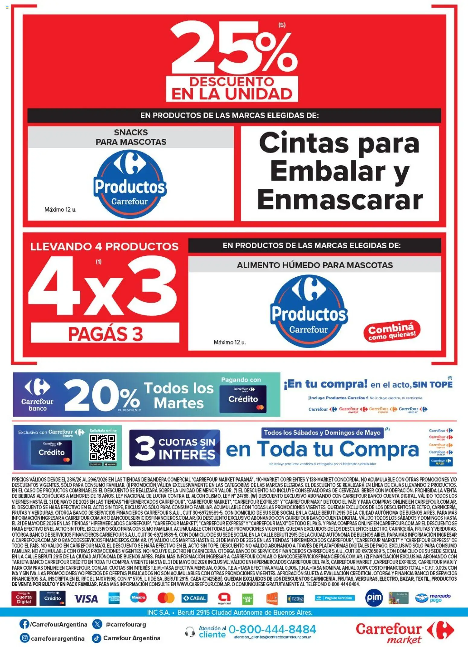 Carrefour Market - Market Paraná y Concordia │ válido desde el 23/06/2026 | Página: 7 | Productos: Teléfono, Sobre