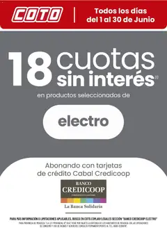 Vista previa Coto - Banco Credicoop Electro Junio válido desde el 01.06.2026