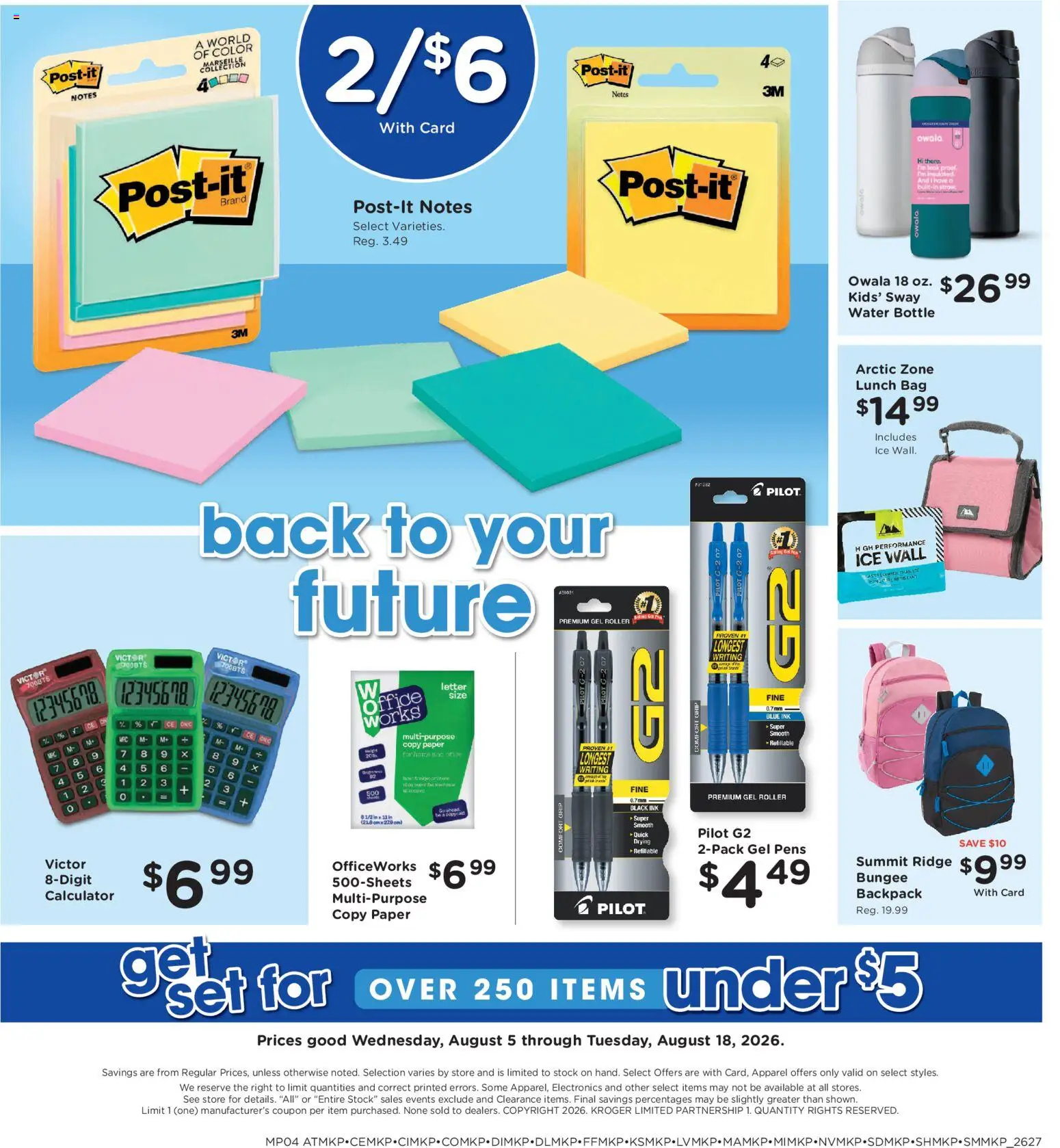 King Soopers Home & Apparel - valid from 08/05/2026 | Page: 4 | Products: Ink, Water, Backpack, Calculator