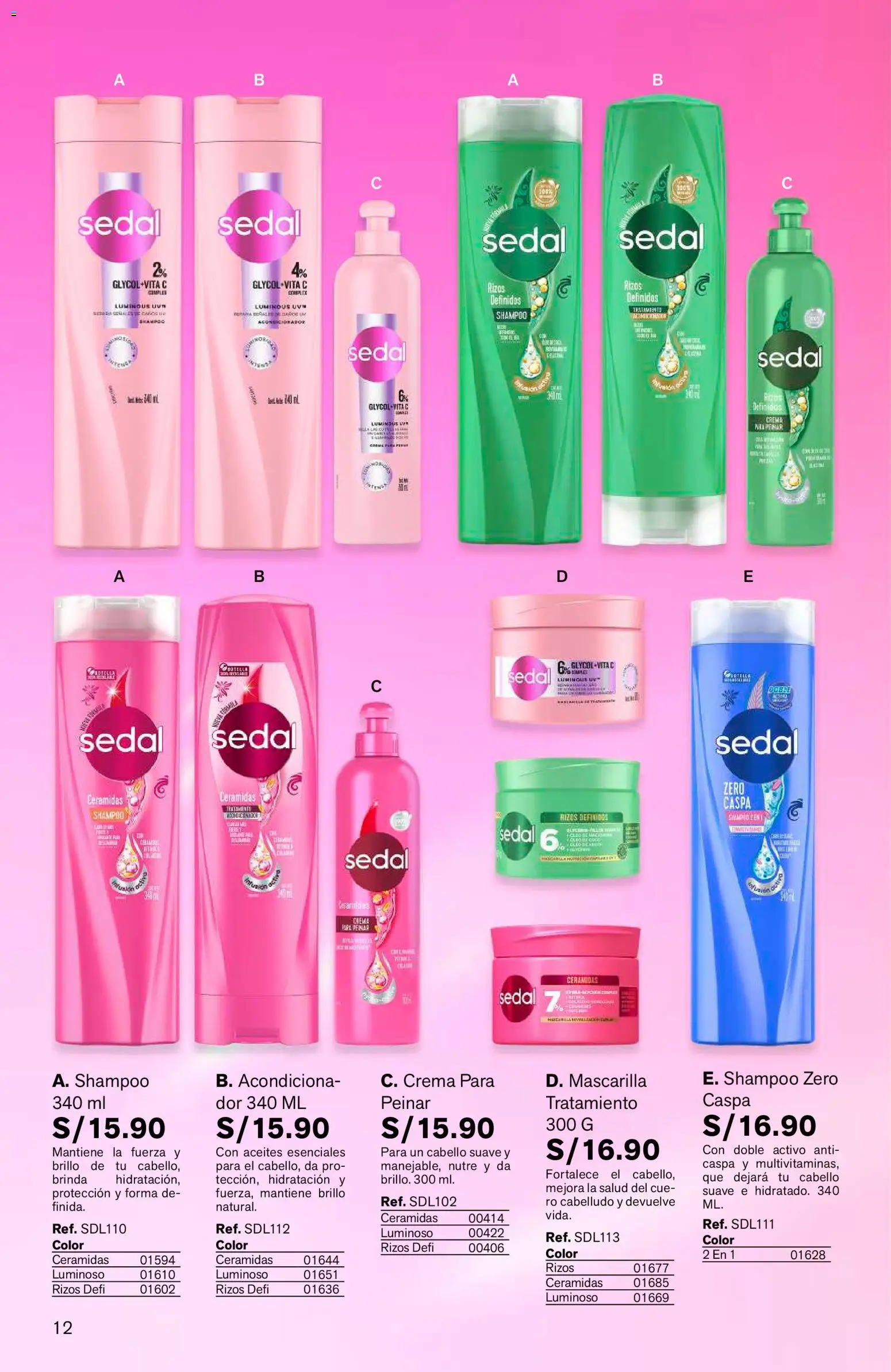 Catálogo Leonisa válido desde 04/08/2026 | Página: 12 | Productos: Shampoo, Acondicionador, Crema