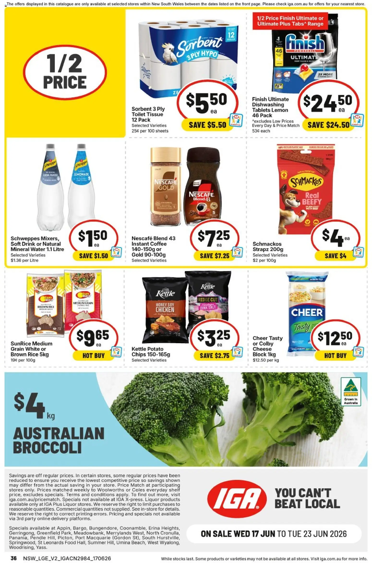 IGA catalogue - valid from 17.06.2026 | Page: 34 | Products: Cheese, Honey, Nescafe, Tablets