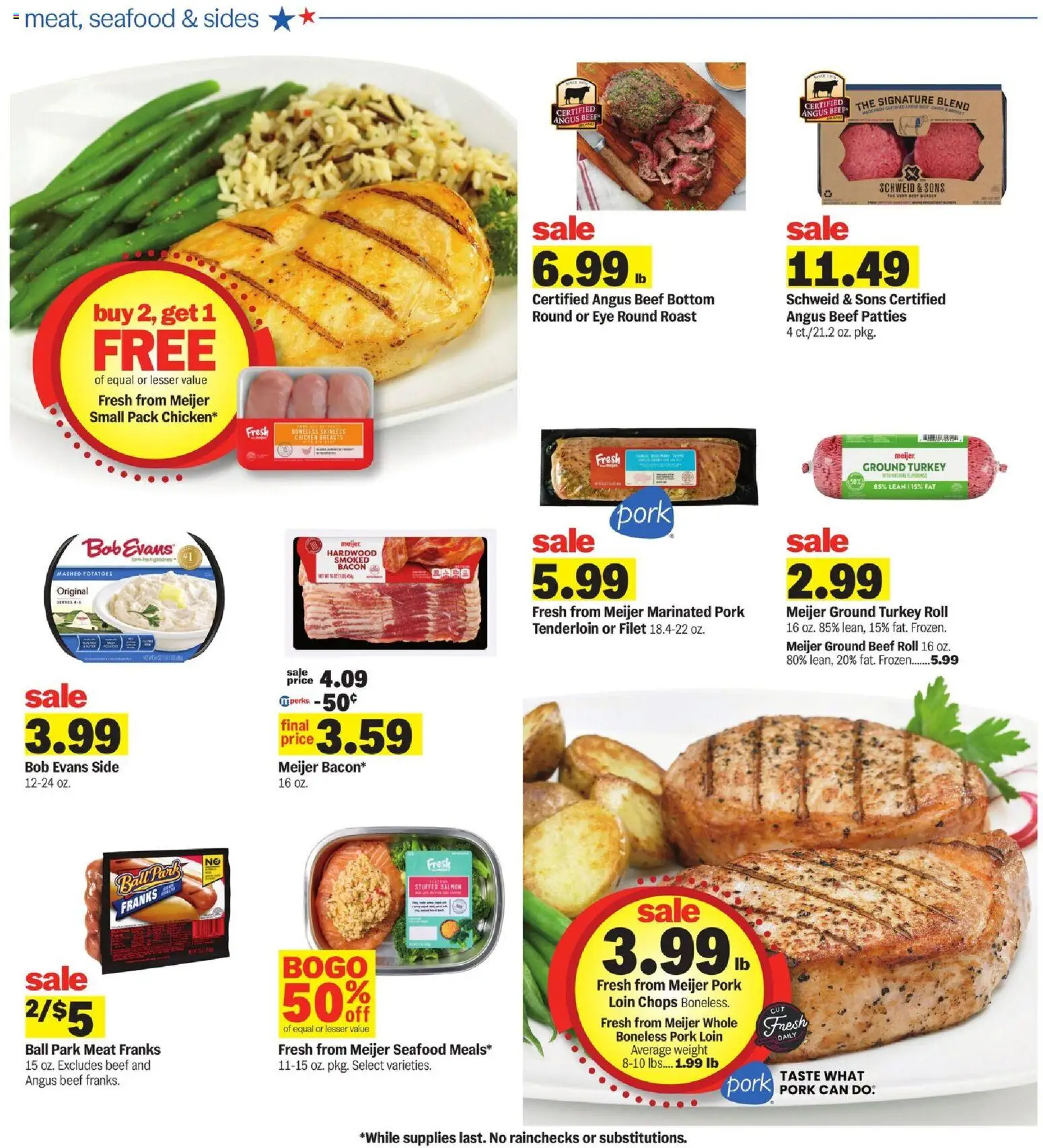 Meijer Weekly Ad - valid from 09/02/2026 | Page: 22 | Products: Pork, Beef, Potatoes, Filet