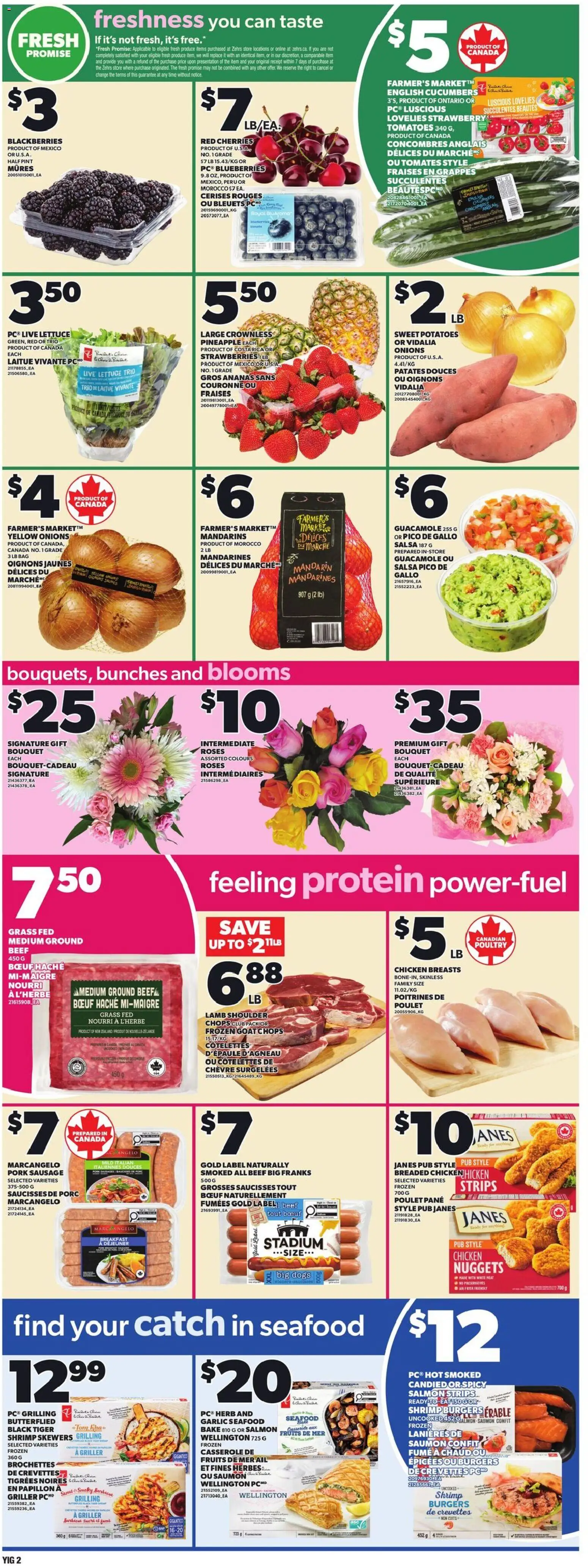 Independent Grocer flyer valid from 28.05.2026 | Page: 3 | Products: Strawberries, Chicken breasts, PC, Potatoes