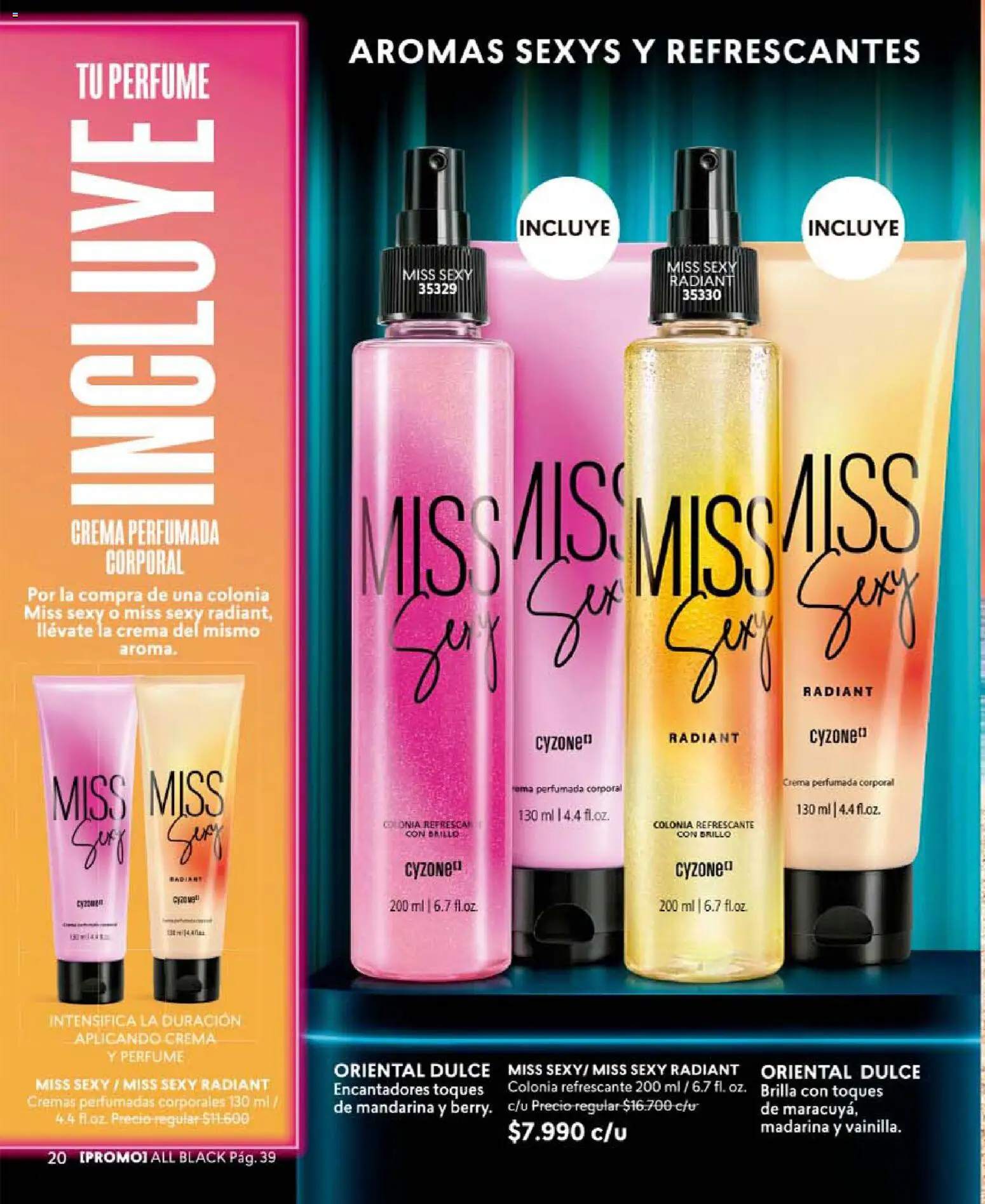 Catálogo CyZone Campaña 10 │ válido desde el 01.06.2026 | Página: 20 | Productos: Brillo, Perfume, Crema