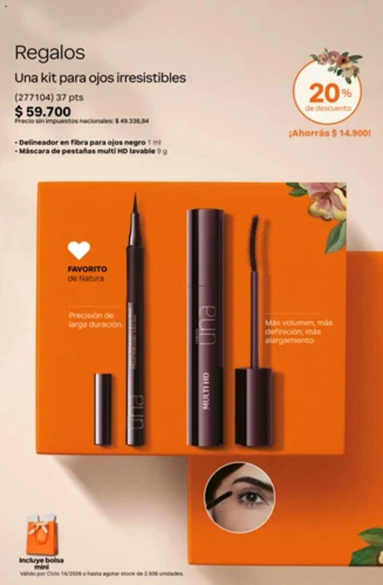 Catálogo Natura Ciclo 14 │ válido desde el 01/10/2026 | Página: 13 | Productos: Bolsa, Máscara, Delineador, Mascara de pestañas