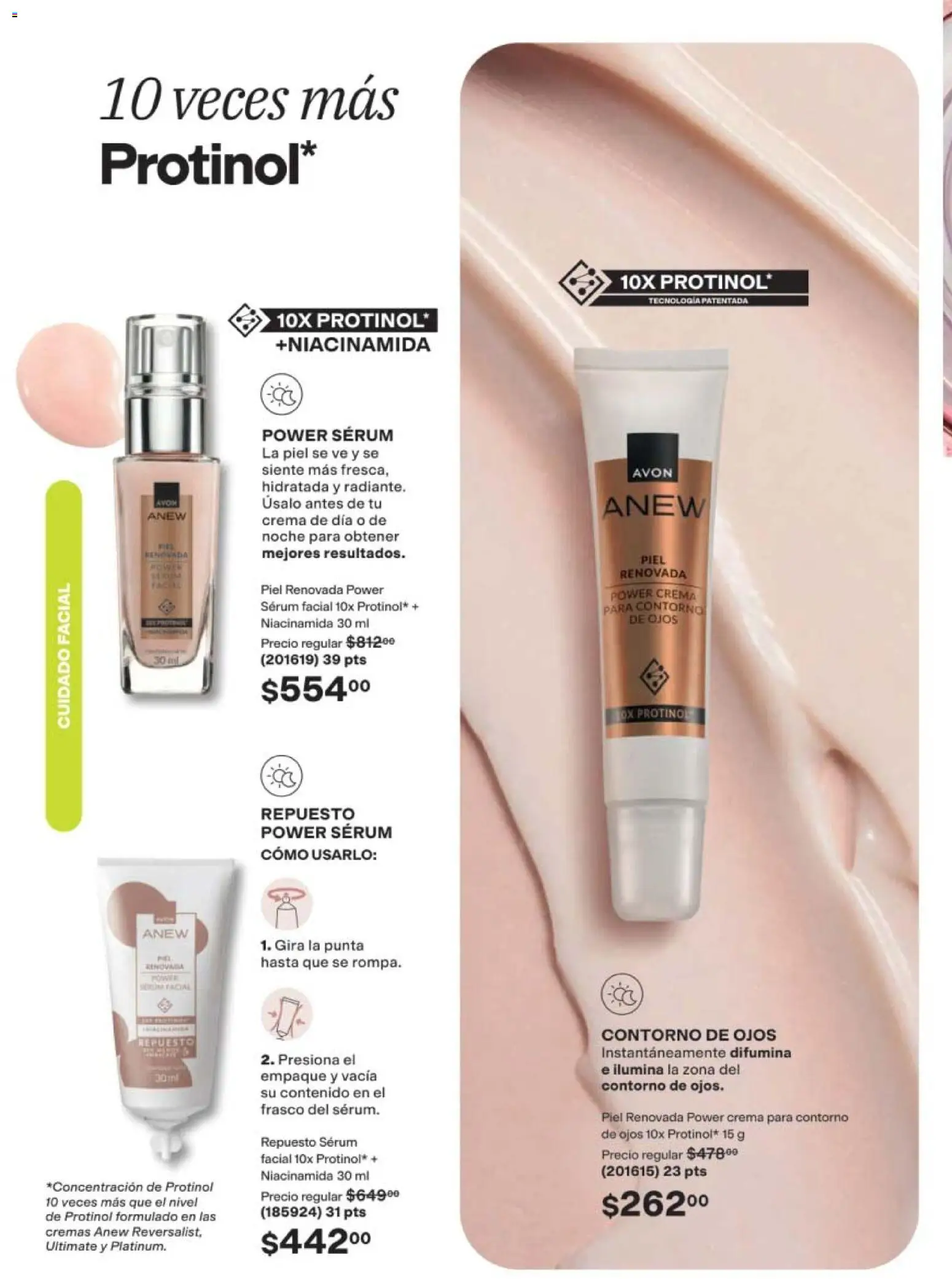 Nuevas ofertas de AVON válidas en toda la República Mexicana desde el 10/07/2026. ¡Encuentra las mejores ofertas en AVON campaña 11 2026! | Página: 118 | Productos: Contorno de ojos, Serum, Frasco, Contorno