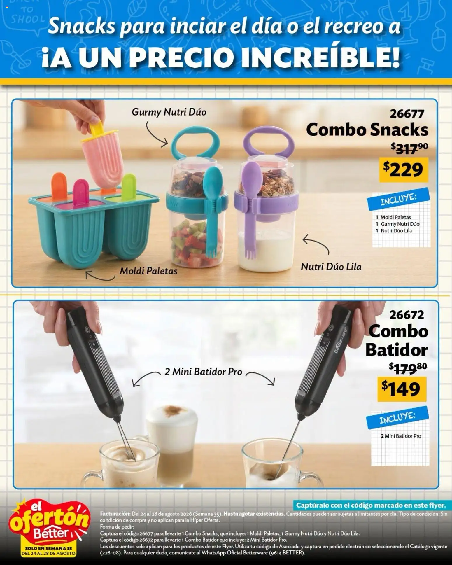 Nuevas ofertas de Betterware válidas en toda la República Mexicana desde el 24/08/2026. ¡Encuentra las mejores ofertas en Betterware catálogo El Ofertón! | Página: 7