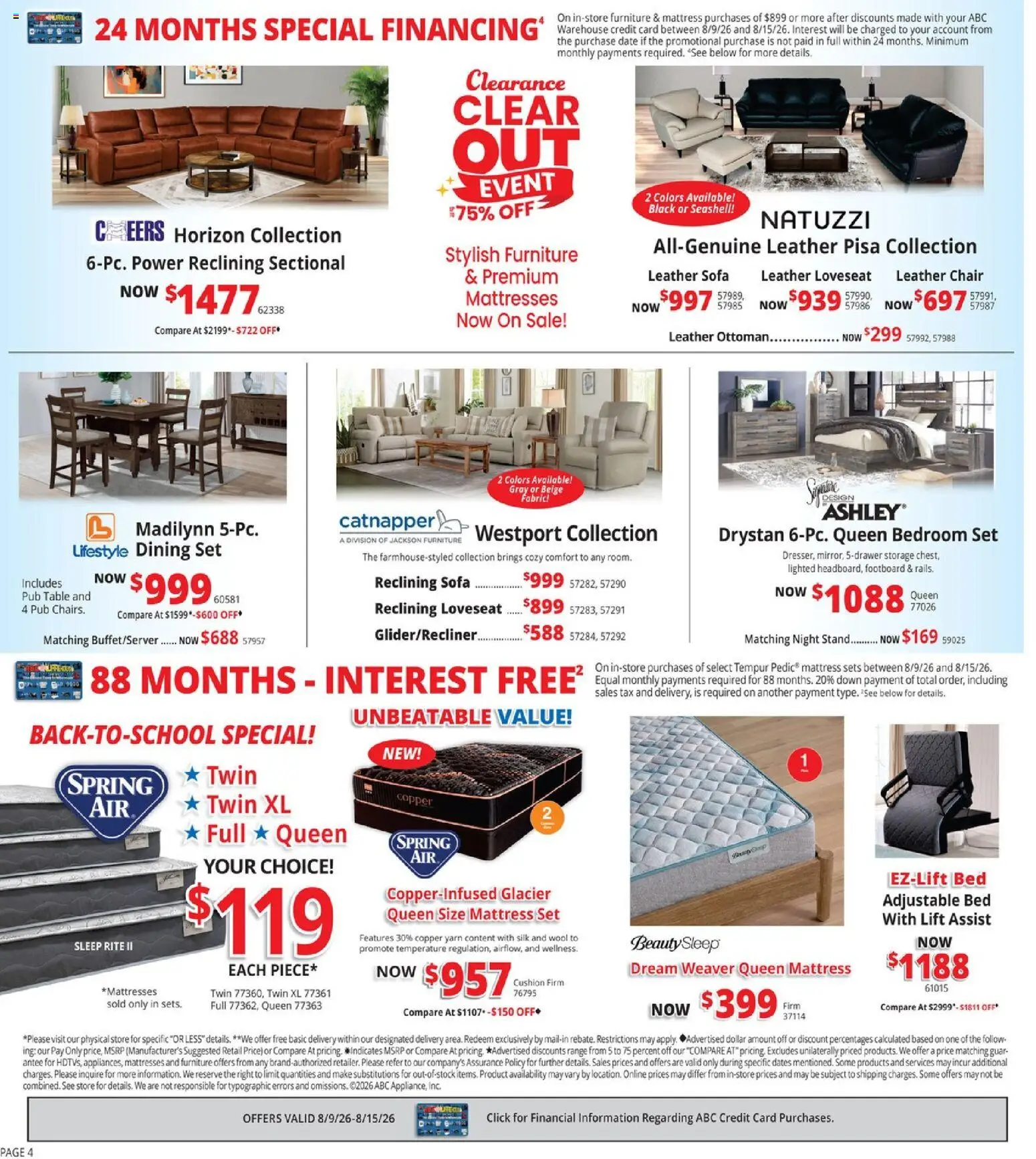 ABC Warehouse Weekly Ad - valid from 08/09/2026 | Page: 4