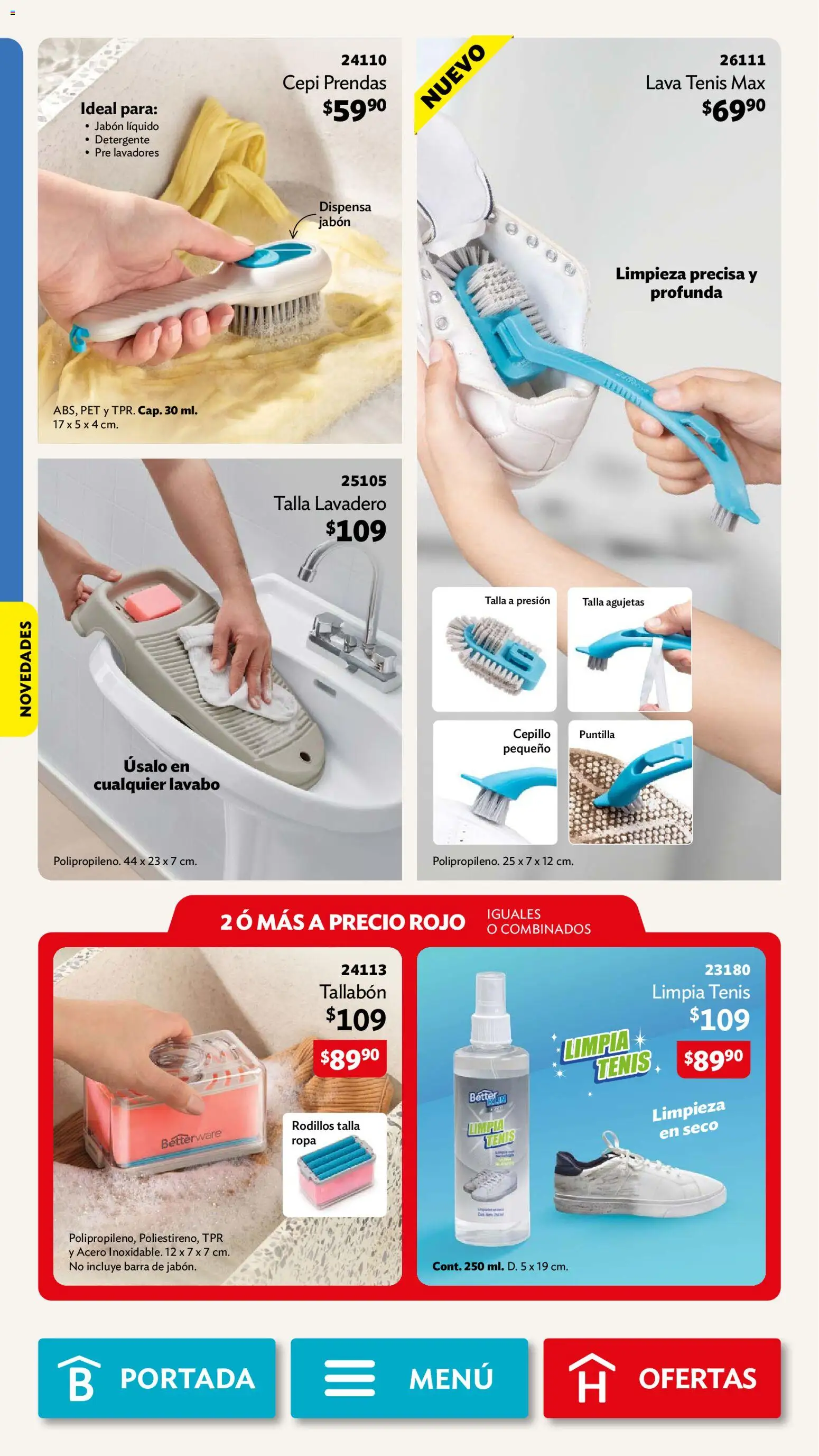 Nuevas ofertas de Betterware válidas en toda la República Mexicana desde el 03/08/2026. ¡Encuentra las mejores ofertas en Betterware campaña 8 2026! | Página: 94 | Productos: Tenis, Ropa, Barra, Jabón