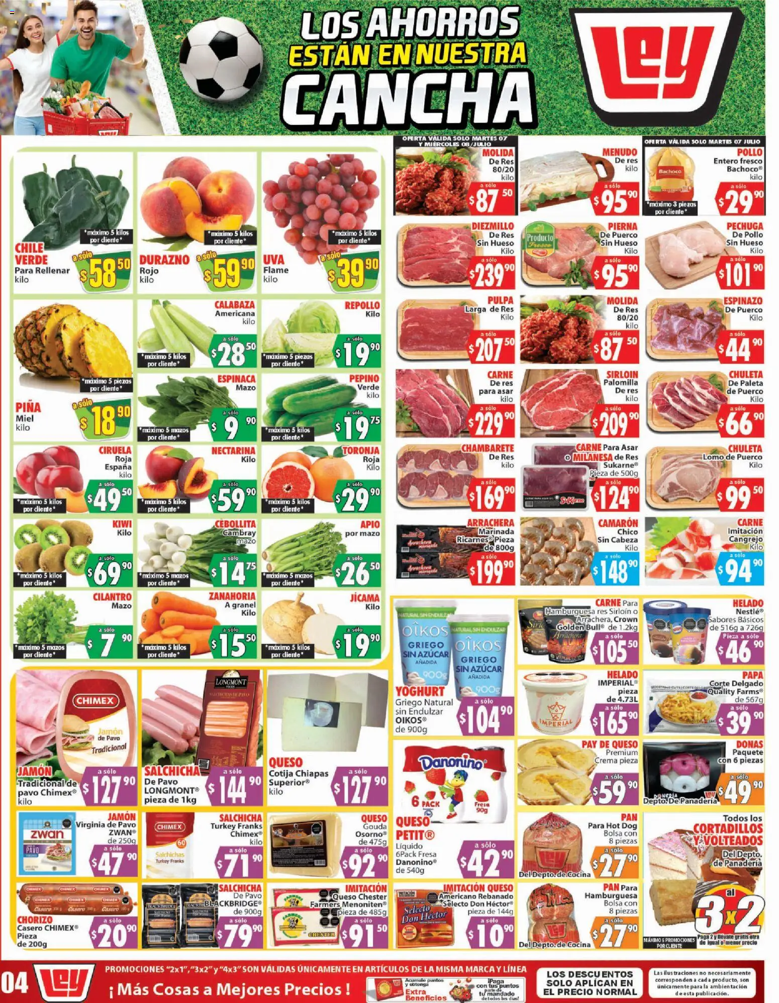 Nuevas ofertas de Casa Ley válidas en toda la República Mexicana desde el 07/07/2026. ¡Encuentra las mejores ofertas en Casa Ley folleto Autoservicio Casa Blanca! | Página: 1 | Productos: Paleta, Pan, Chorizo, Cocina