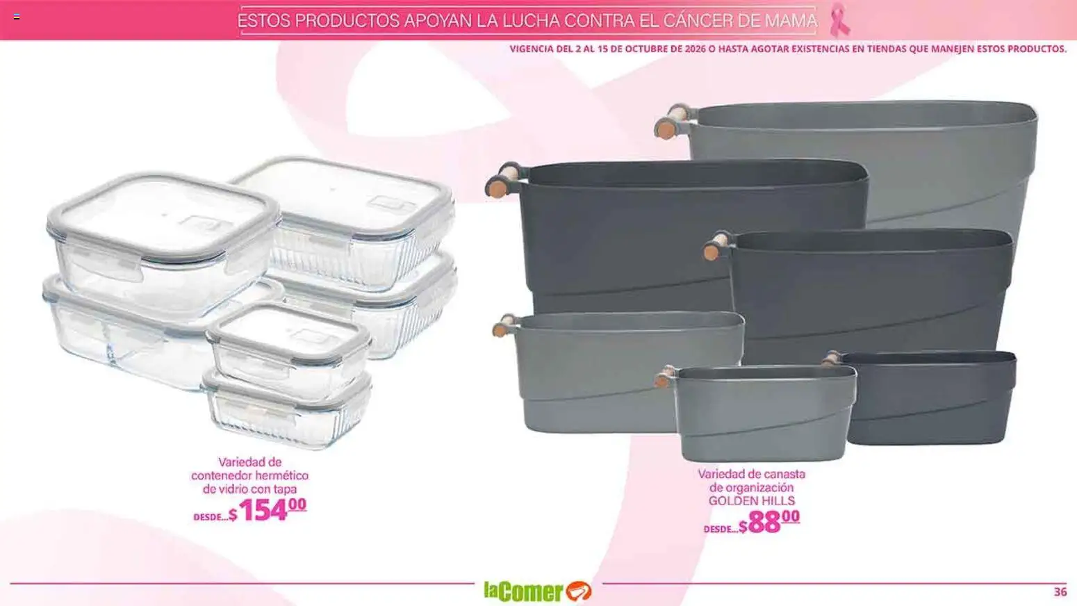 Nuevas ofertas de La Comer válidas en toda la República Mexicana desde el 02/10/2026. ¡Encuentra las mejores ofertas en La Comer folleto es la tienda rosa! | Página: 36