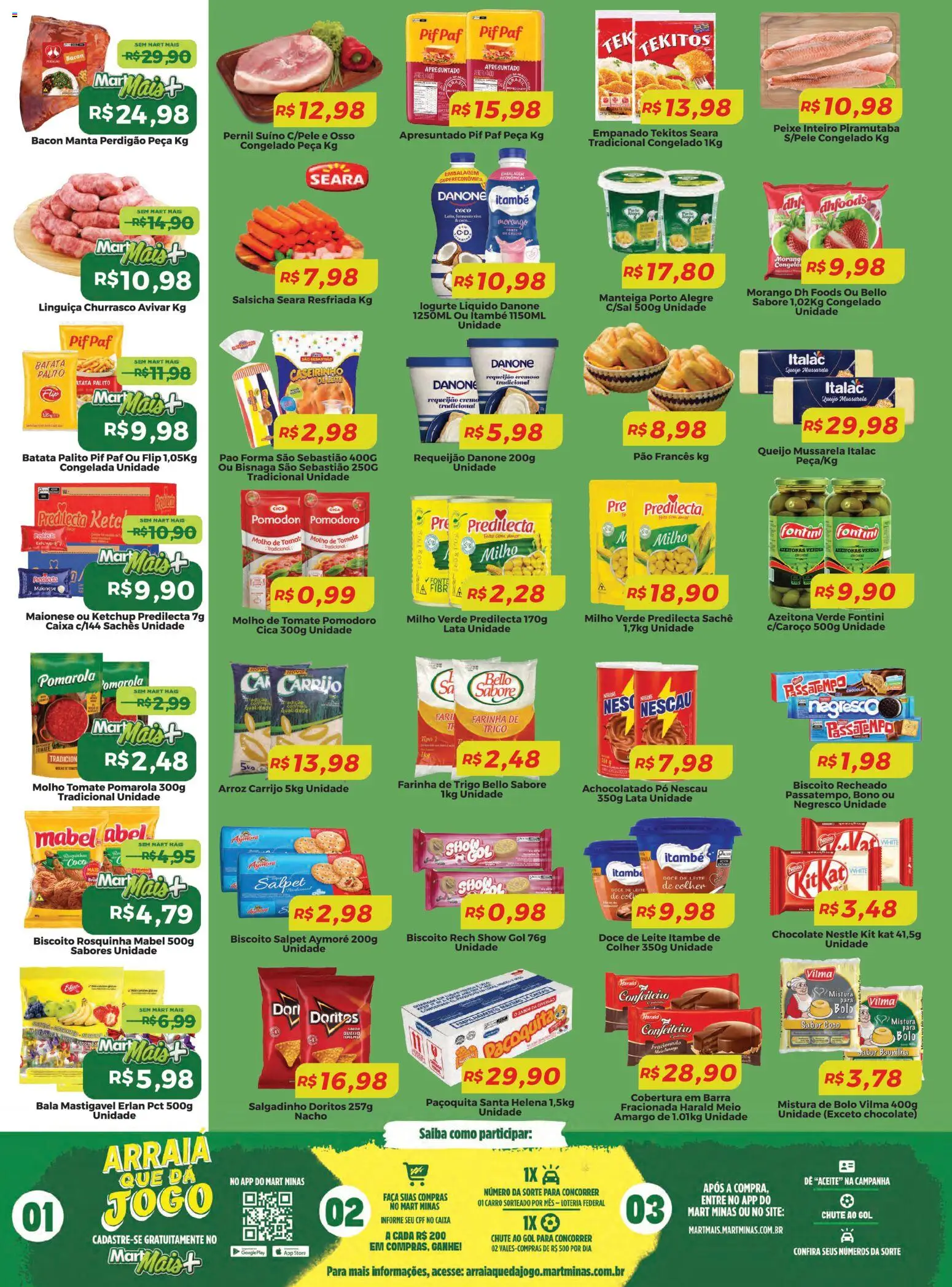 Mart Minas Folheto - válido de 26.05.2026 | Página: 2 | Produtos: Coco, Pernil, Leite, Queijo