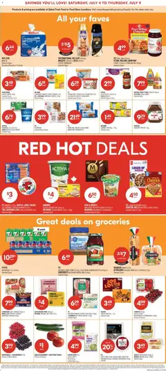 Preview of Shoppers weekly flyer / circulaire from shop Shoppers valid from Jul 3, 2026 | Page: 3 | Products: Milk, Coffee, Chicken, Pork
