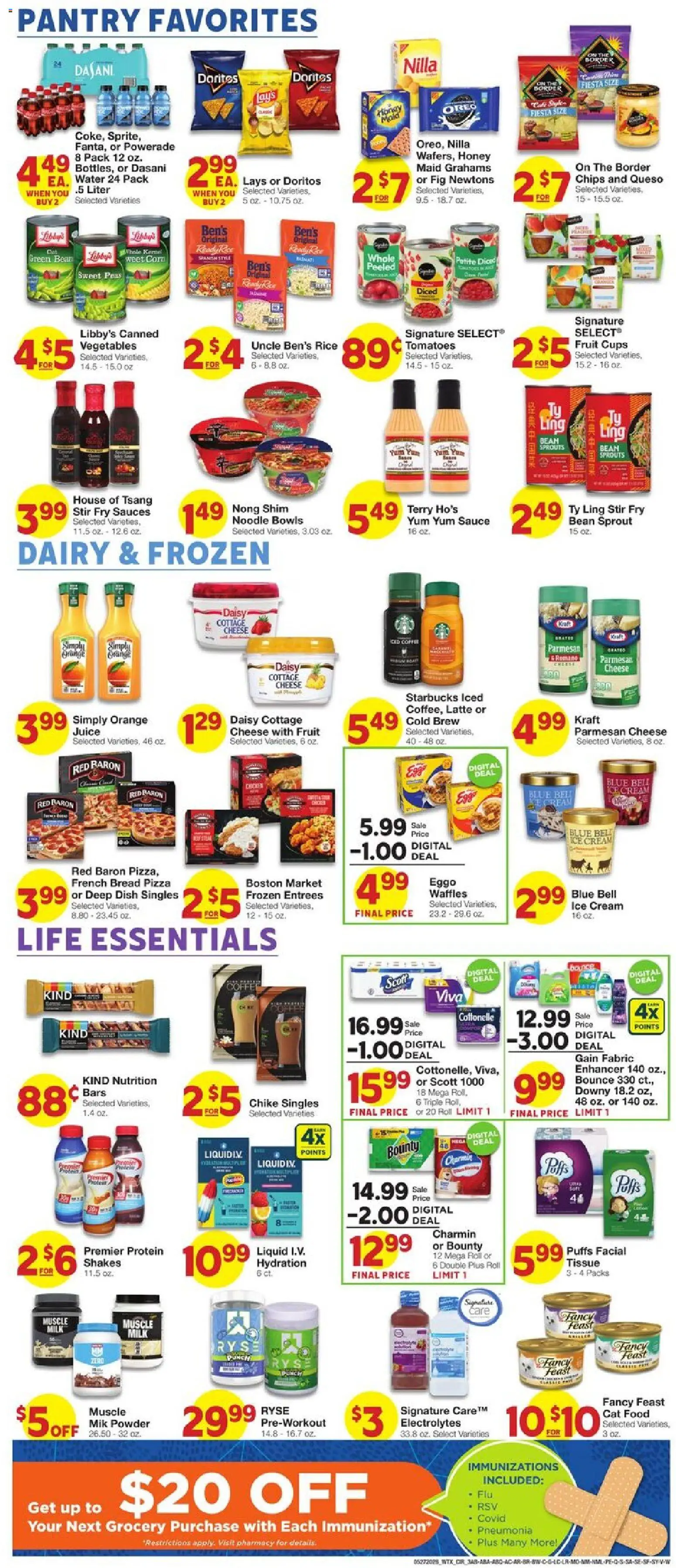 United Supermarkets Weekly Ad - valid from 27.05.2026 | Page: 3 | Products: Cheese, Tomatoes, Chips, Cottage cheese