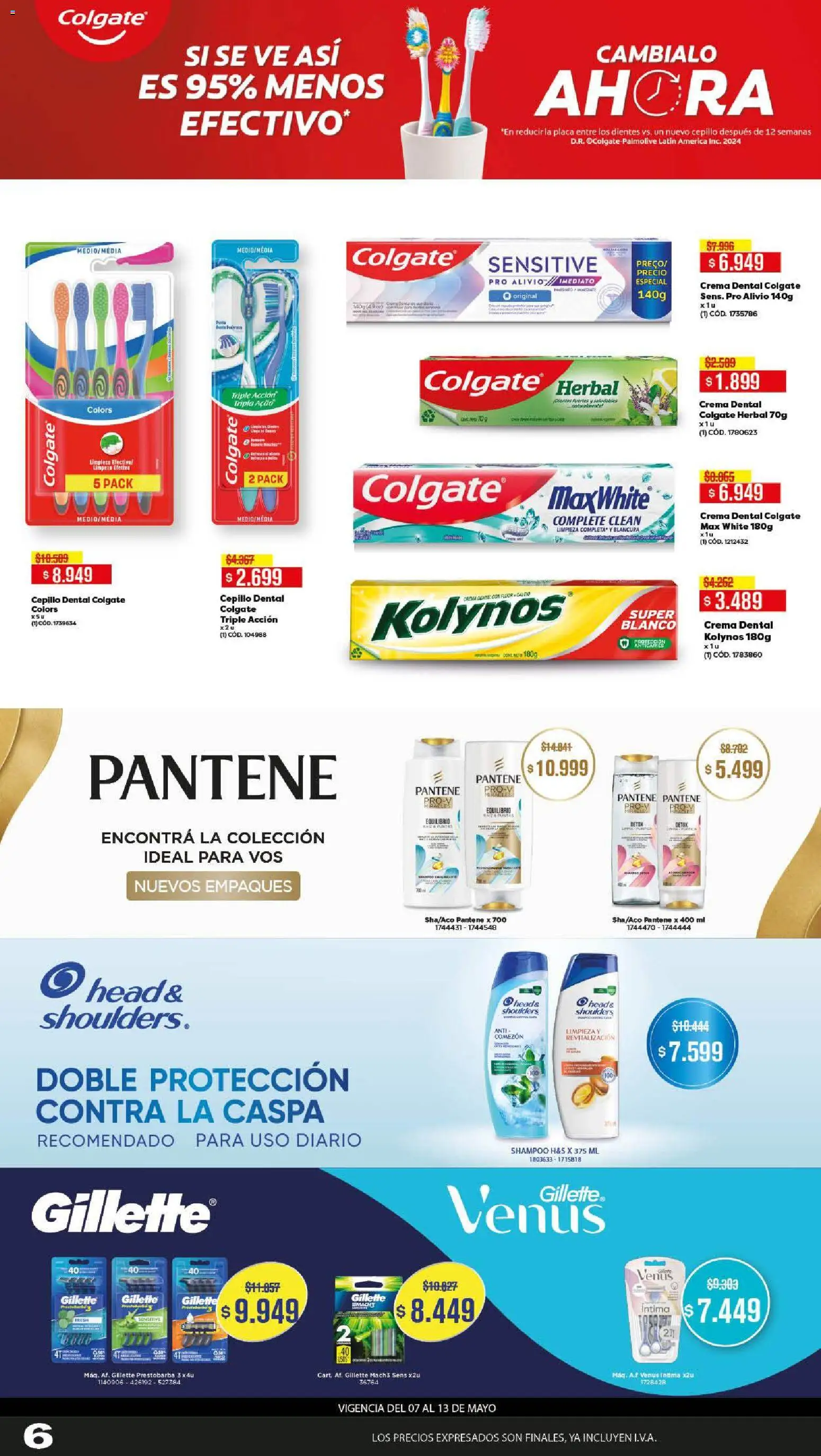 Makro Ofertas Volvete a Ilusionar │ válido desde el 07.05.2026 | Página: 6 | Productos: Cepillo, Shampoo, Crema
