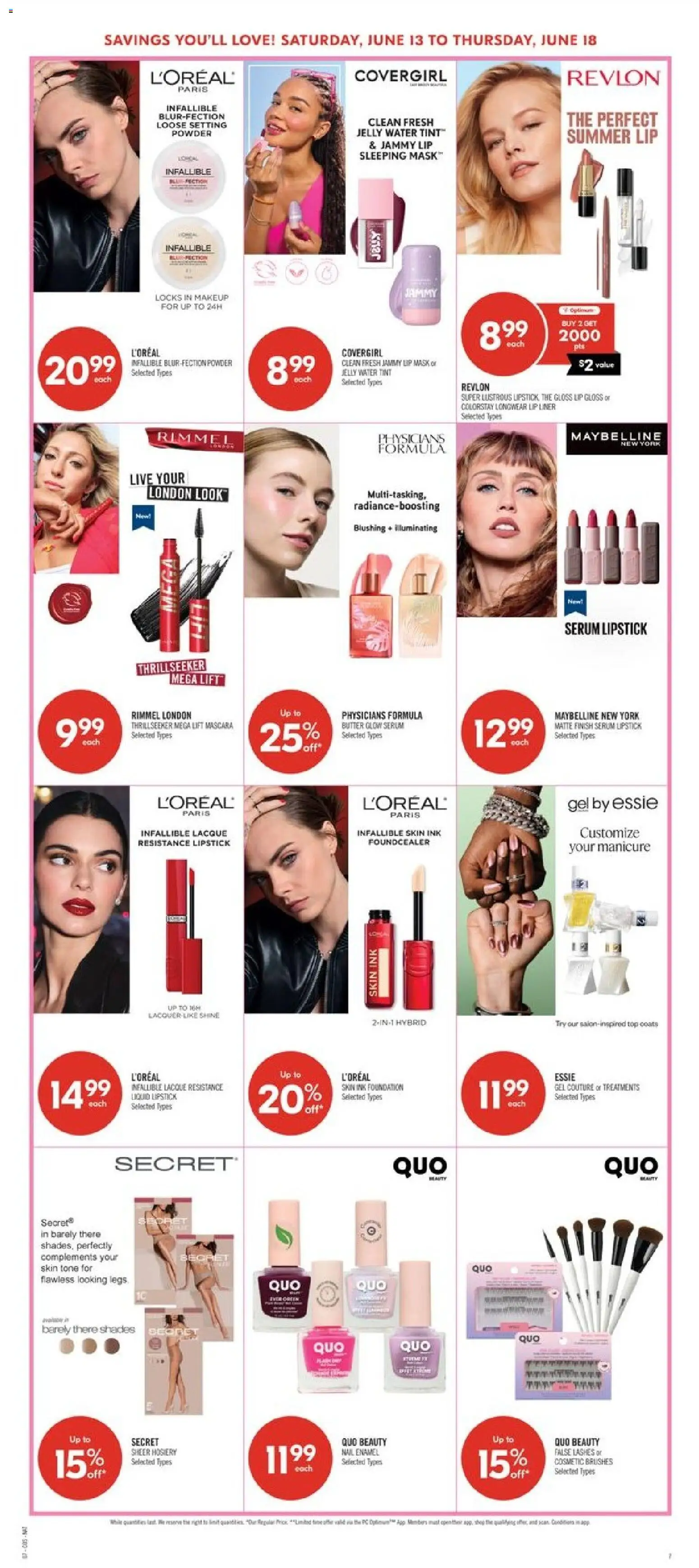 Shoppers flyer valid from 12.06.2026 | Page: 11 | Products: Powder, Mascara, Lipstick, Mask